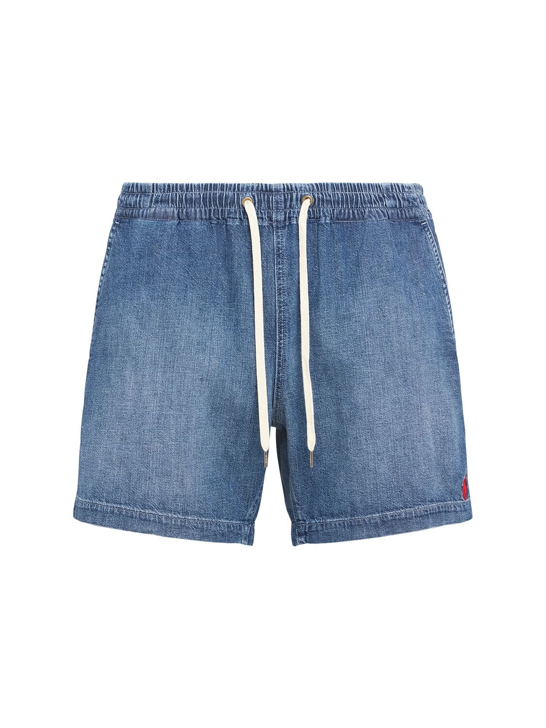 Cotton Blend Denim Shorts
