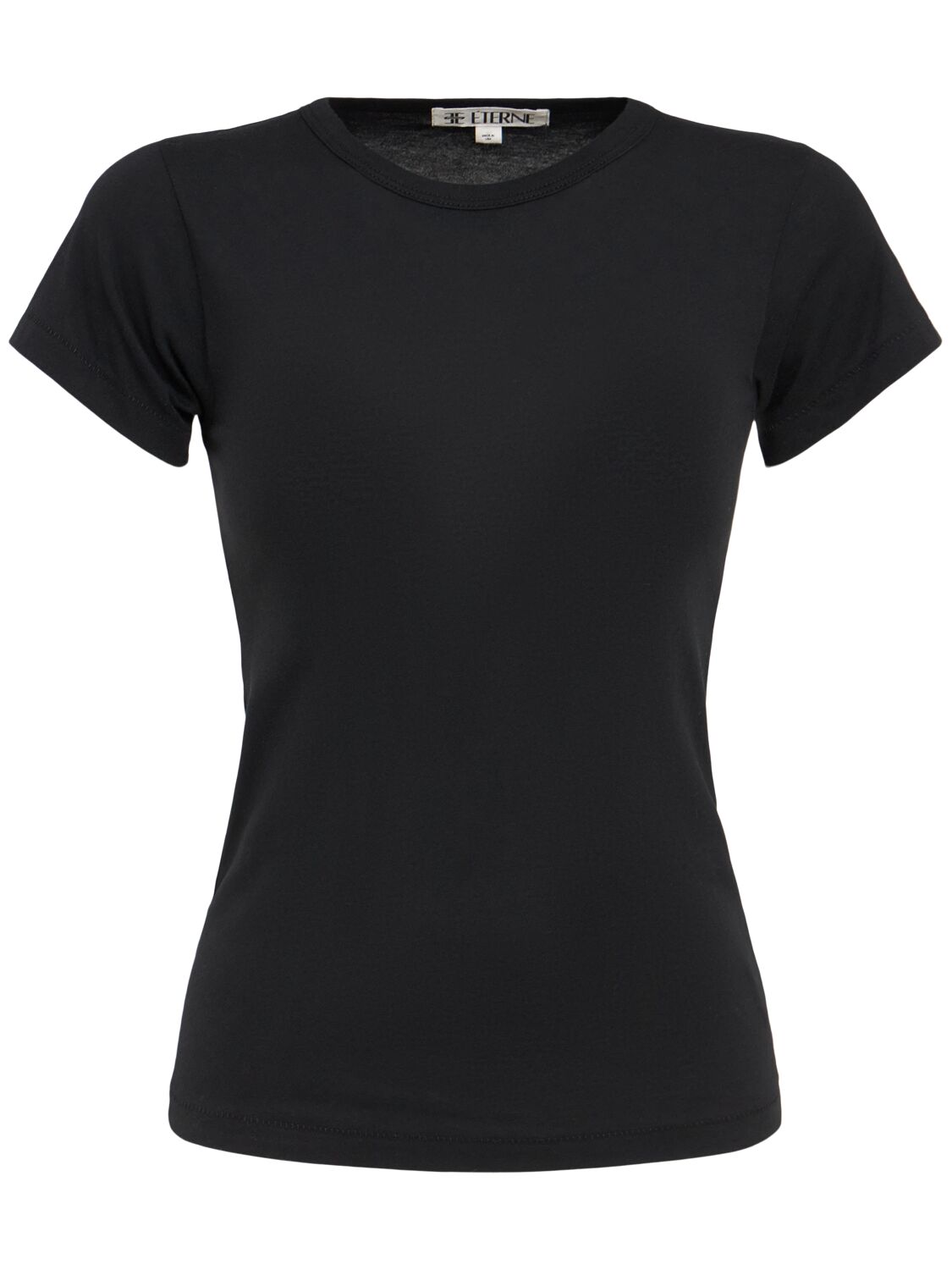 Éterne Fitted Short Sleeve Cotton Blend T-shirt
