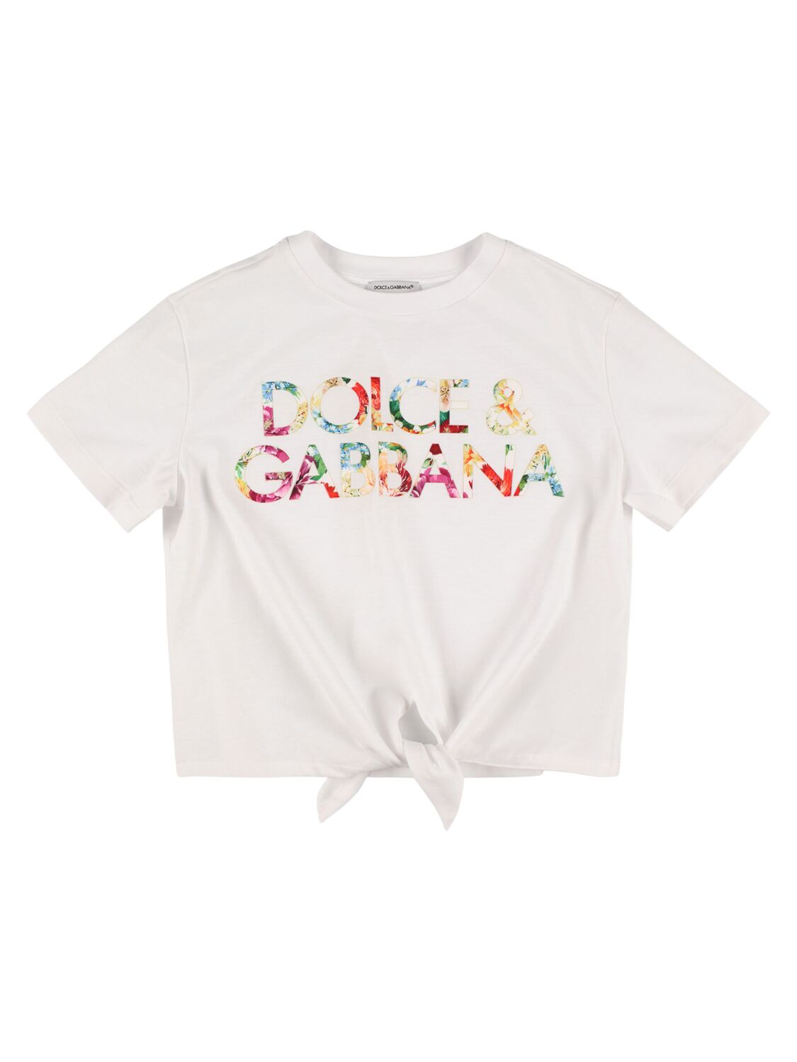 Dolce & Gabbana Printed Cotton Jersey T-shirt In White