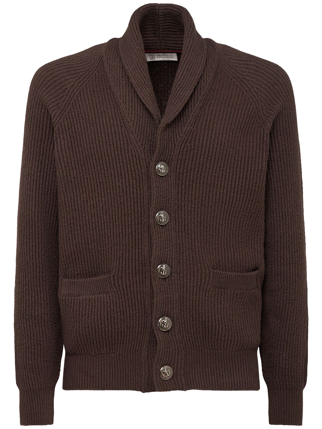 Brunello Cucinelli Cotton Cardigan In Gray