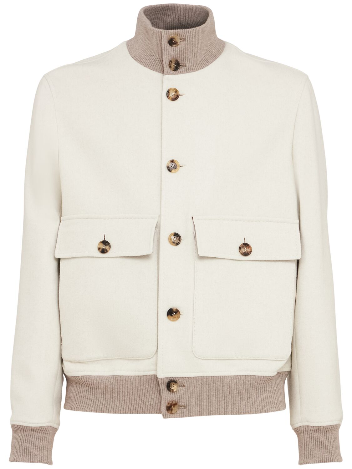 Bomber Court En Laine - BRUNELLO CUCINELLI - Modalova