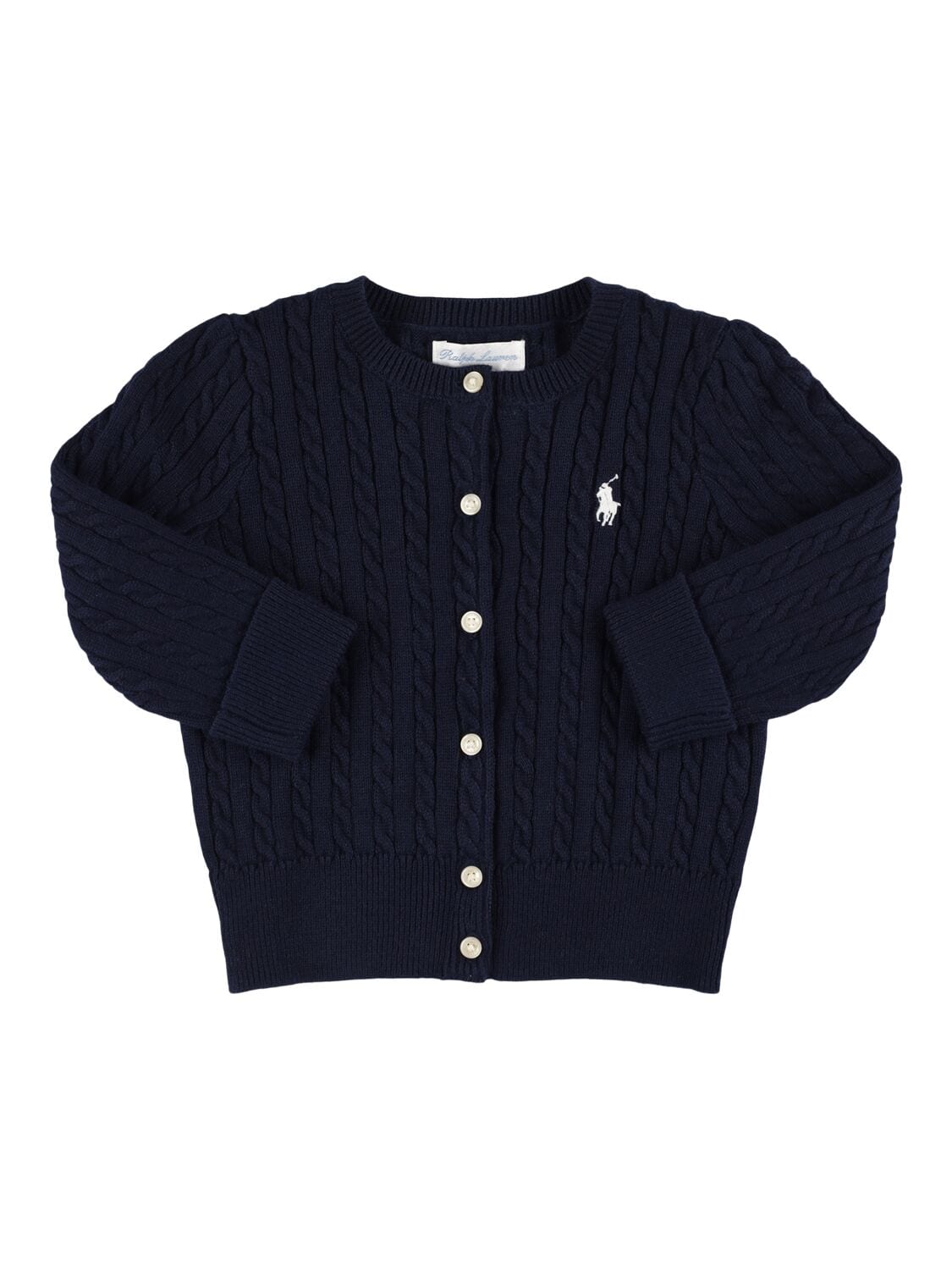 Cotton Knit Cardigan W/logo