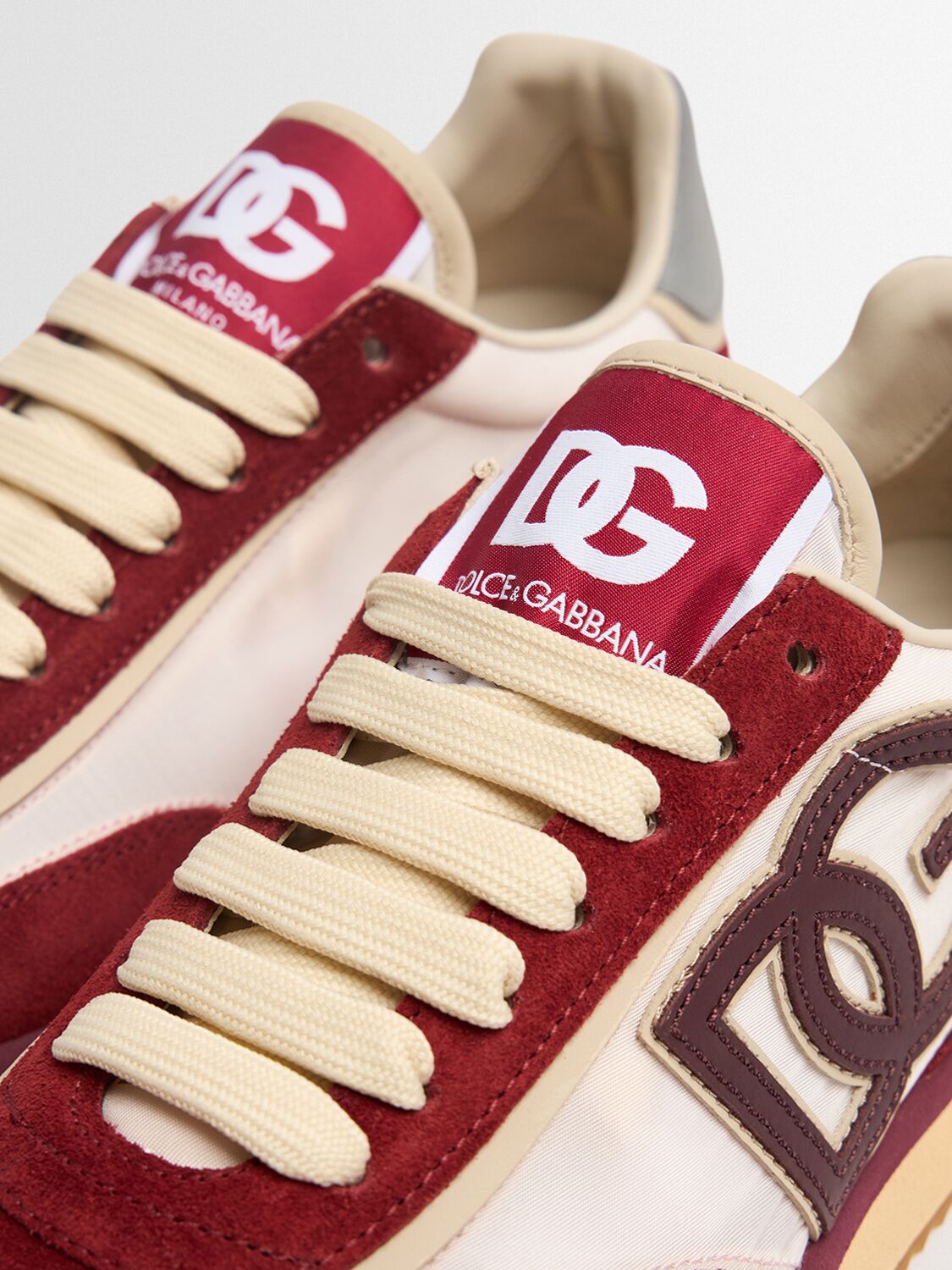 Dolce & Gabbana Aria Nylon Lace-up Sneakers