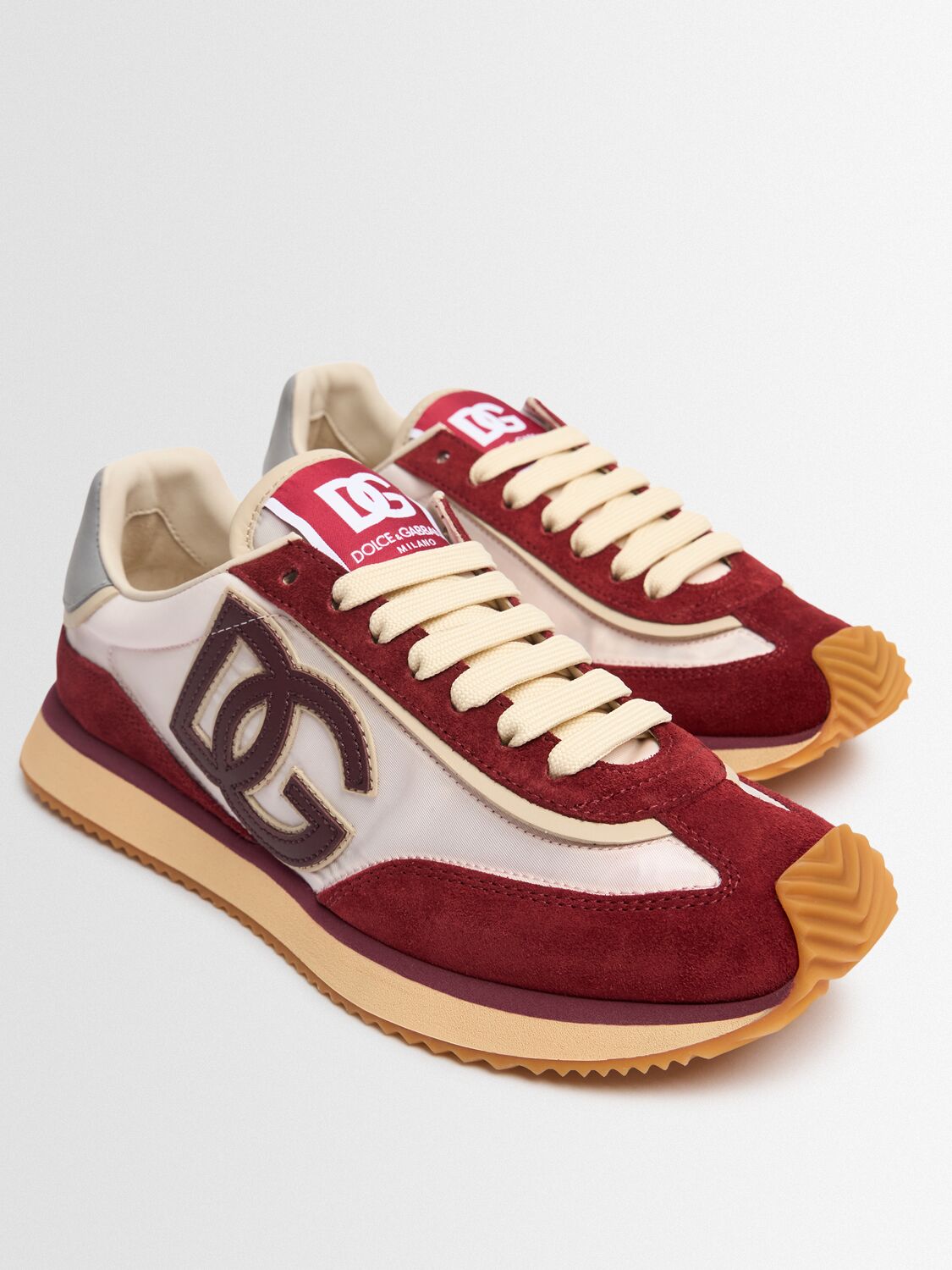 Dolce & Gabbana Aria Nylon Lace-up Sneakers