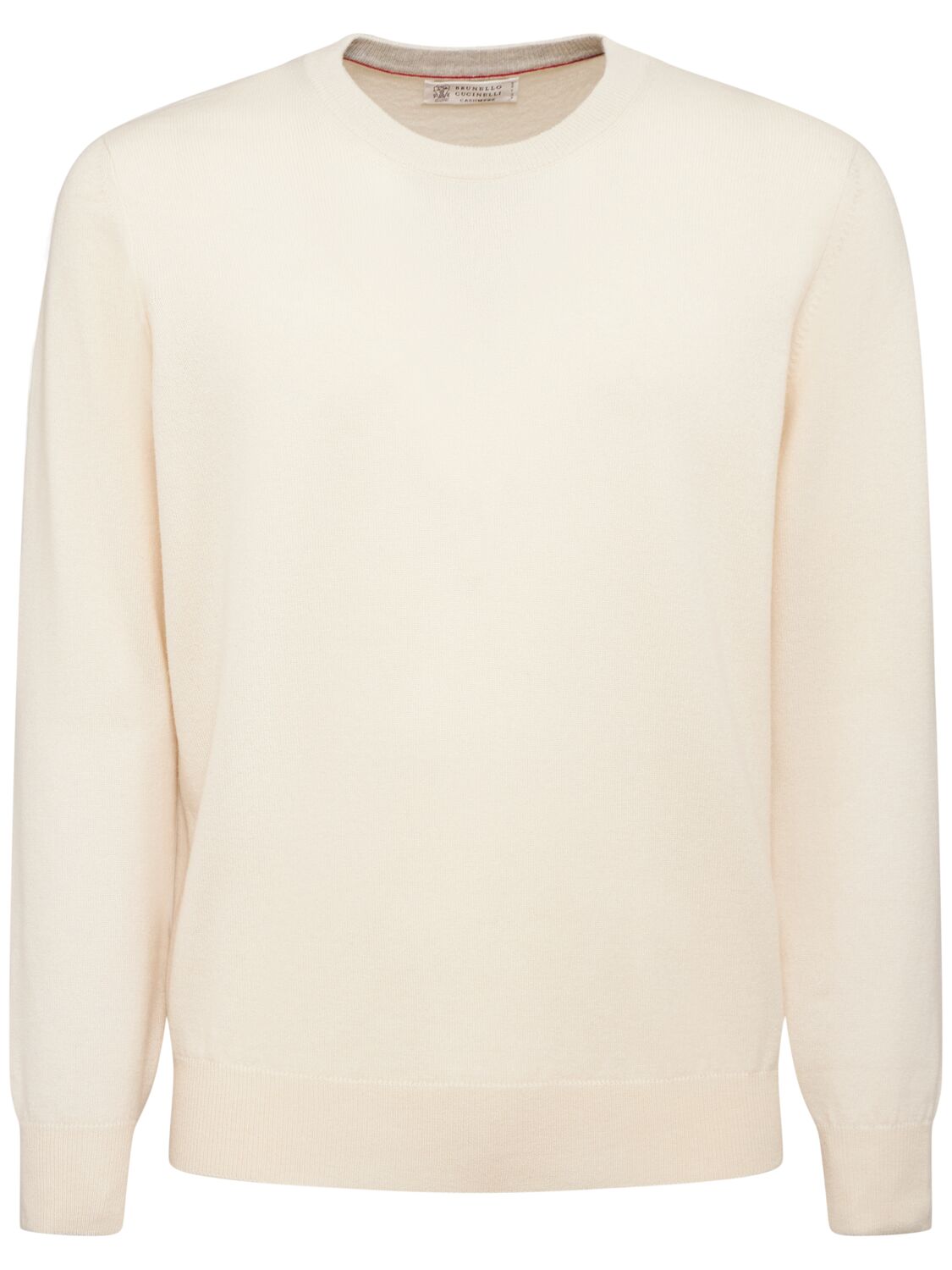 Pull-over À Col Rond En Maille De Cachemire - BRUNELLO CUCINELLI - Modalova