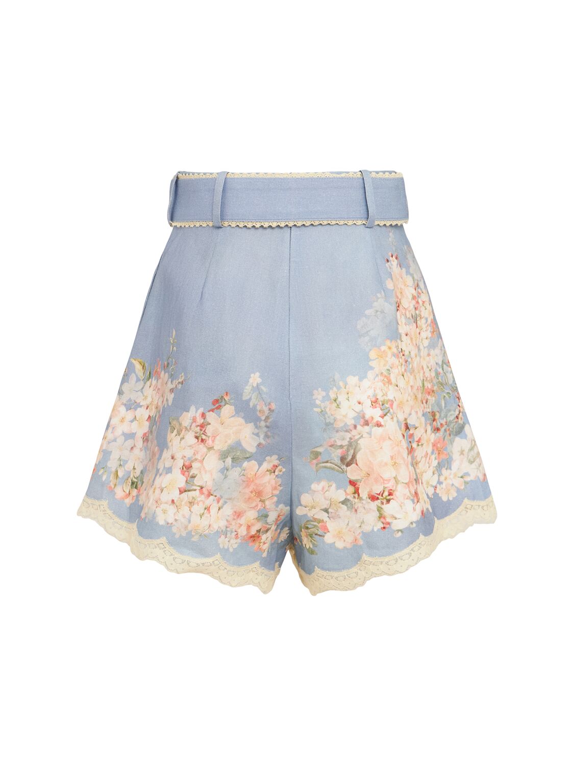ショーツ ZIMMERMANN CASCADIAN TUCK SHORTS IN LINEN Cascadian Linen Tuck Shorts | ZIMMERMANN | Blue,multi