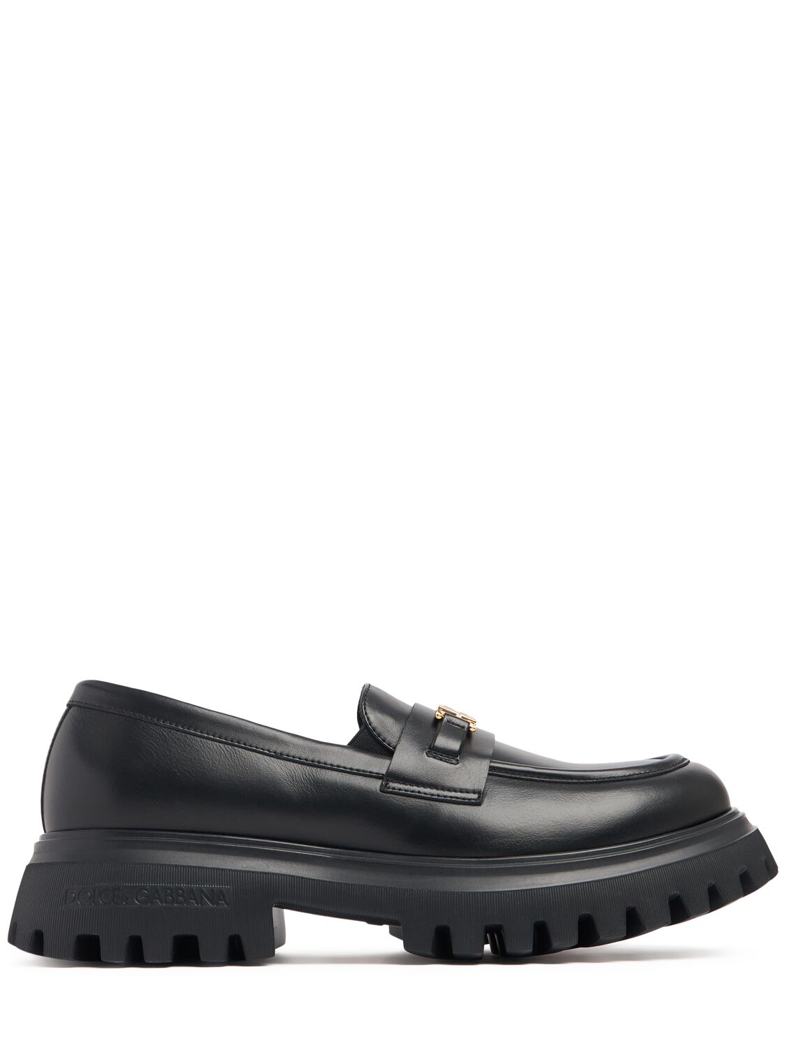 Dolce & Gabbana Leather Loafers In Black
