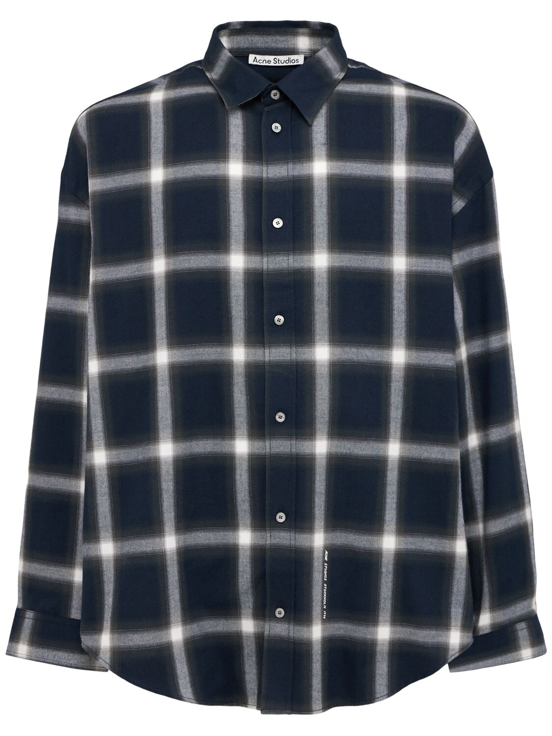 Chemise En Coton À Manches Longues - ACNE STUDIOS - Modalova