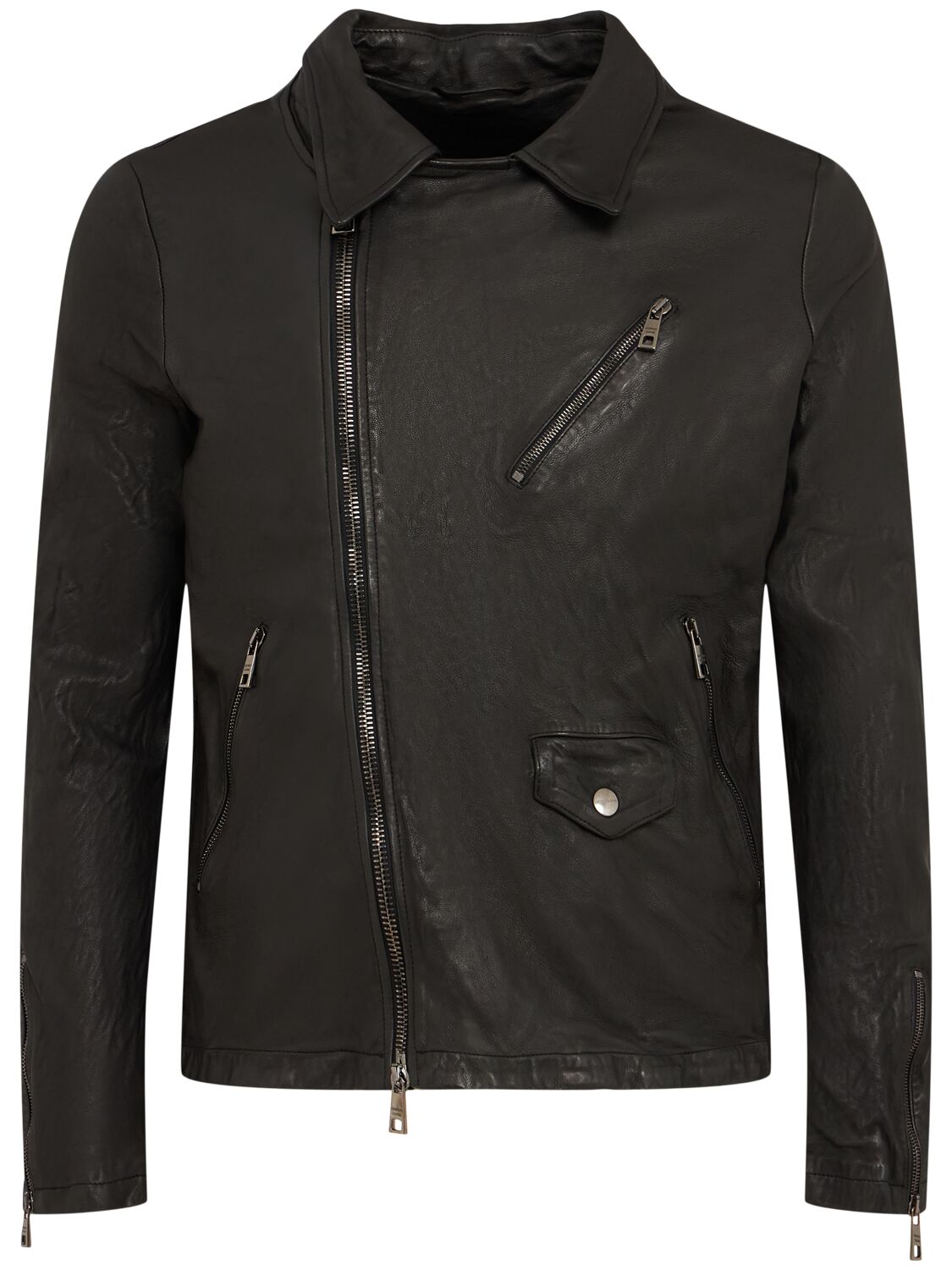 Veste Biker En Cuir - GIORGIO BRATO - Modalova