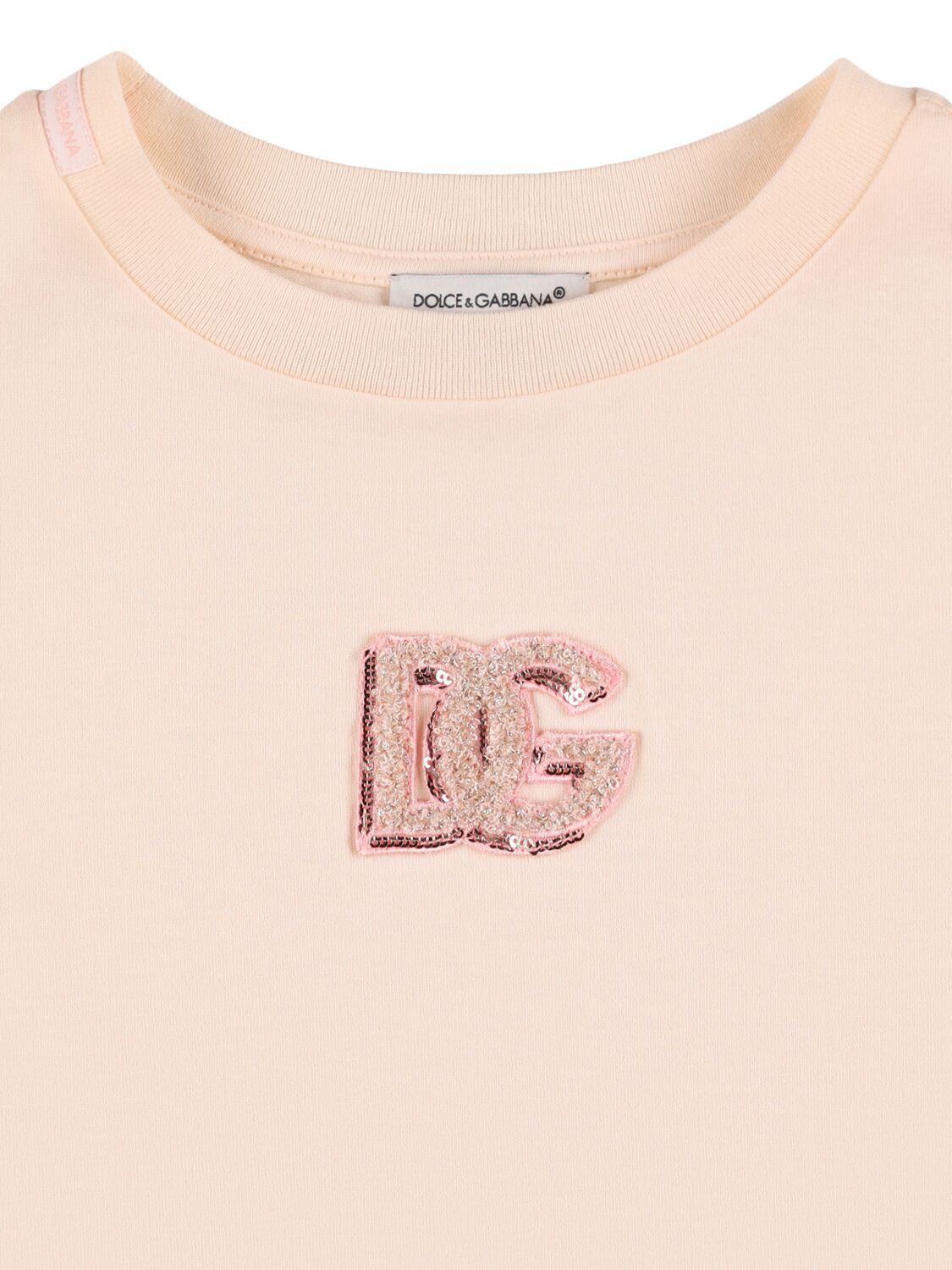 Dolce & Gabbana Embellished Cotton Jersey T-shirt