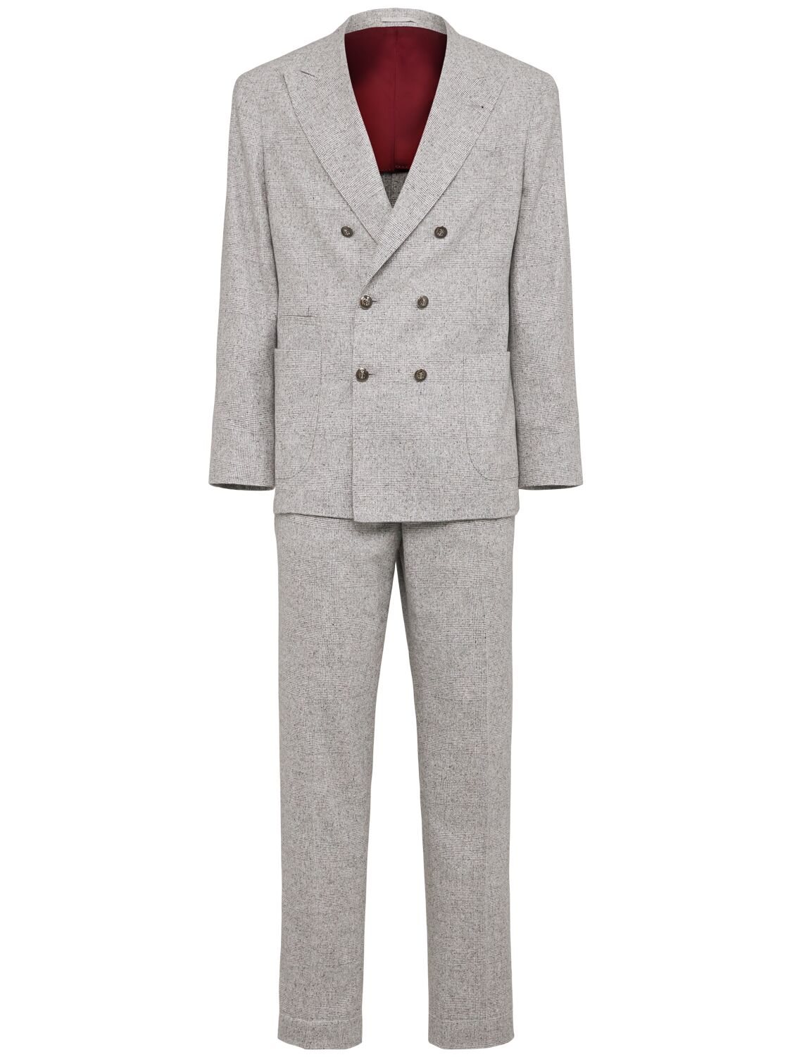 Costume En Mélange De Soie À Double Boutonnage - BRUNELLO CUCINELLI - Modalova