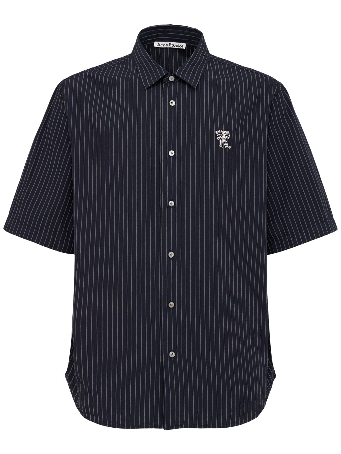 ACNE STUDIOS Short Sleeve Cotton Logo Shirt