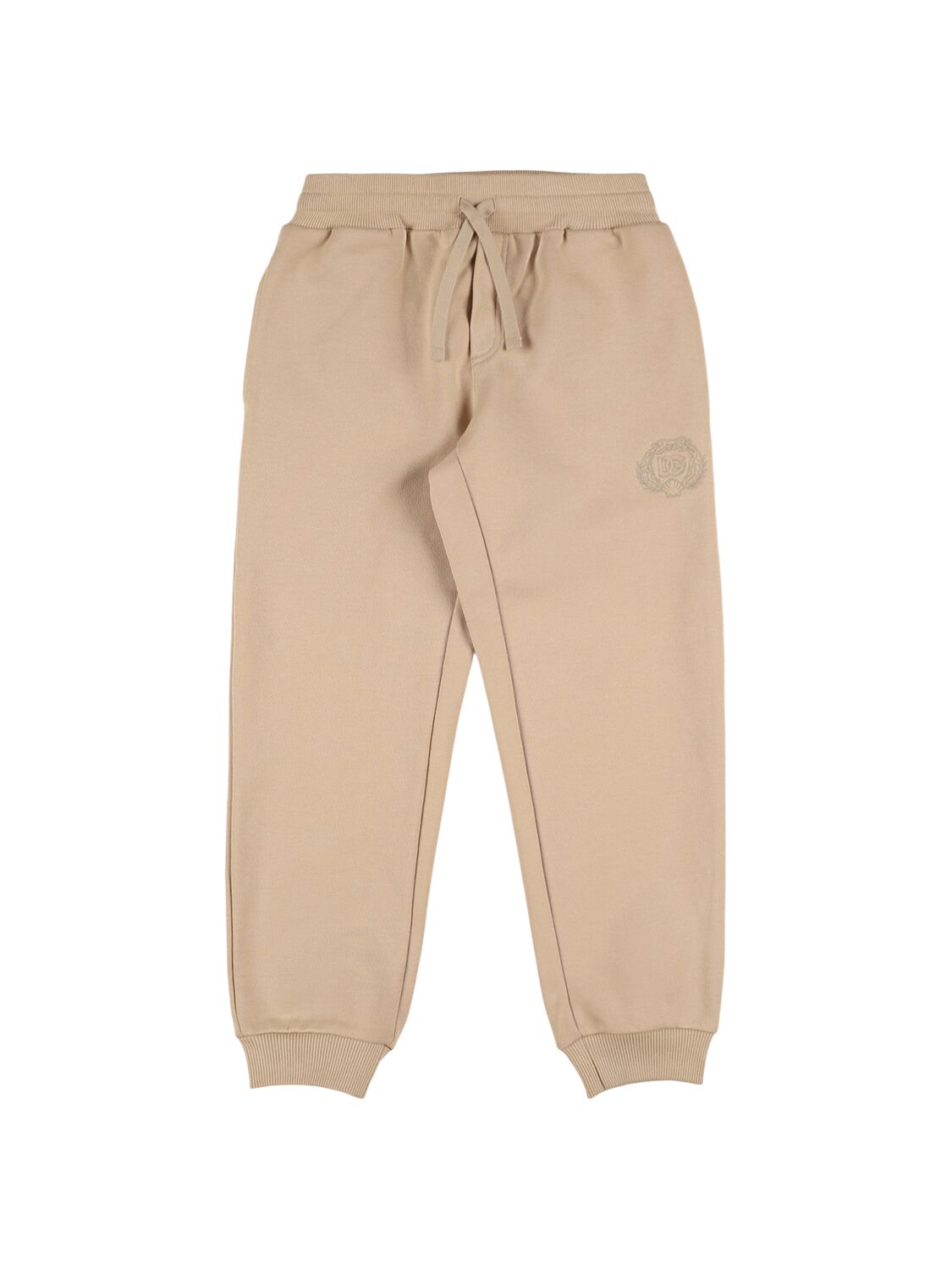 Dolce & Gabbana Cotton Sweatpants In Sand