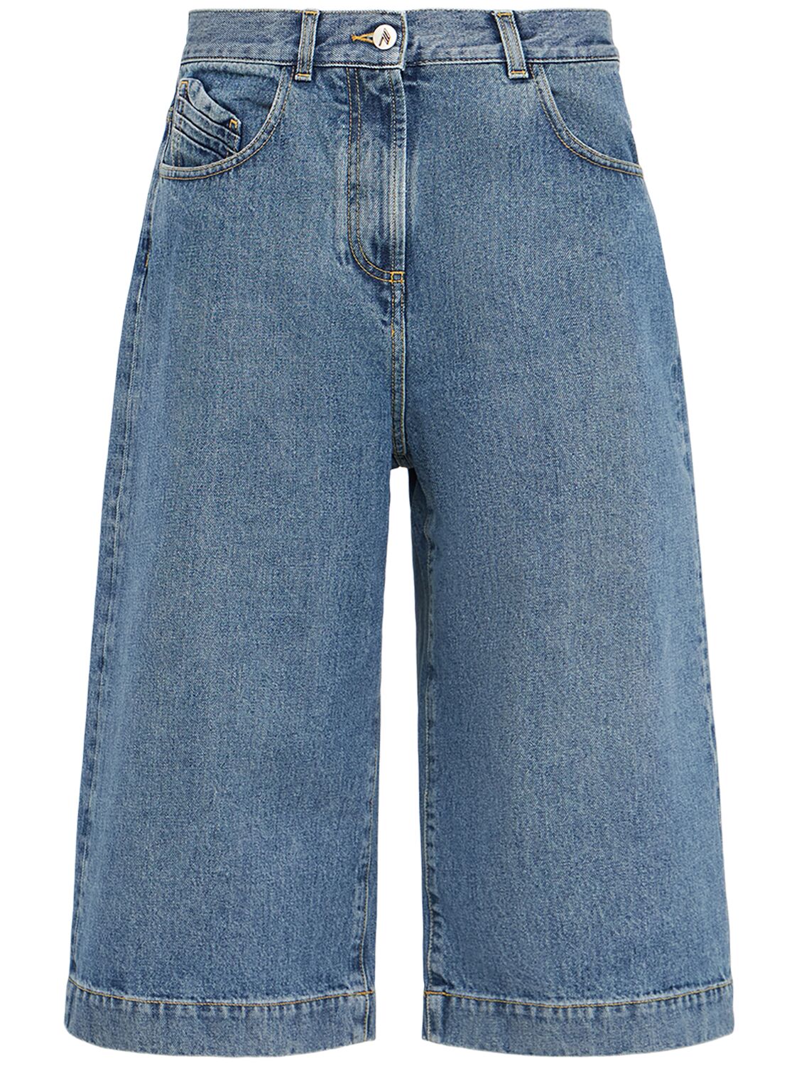 Short En Denim Délavé - THE ATTICO - Modalova