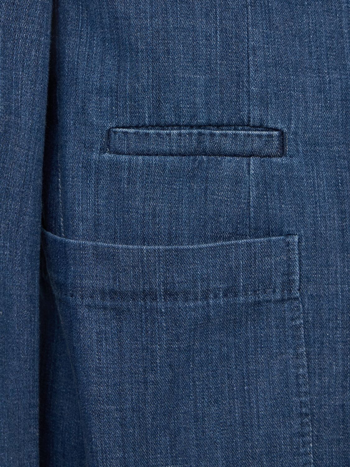 Brunello Cucinelli Double Breast Denim Blazer In Blue