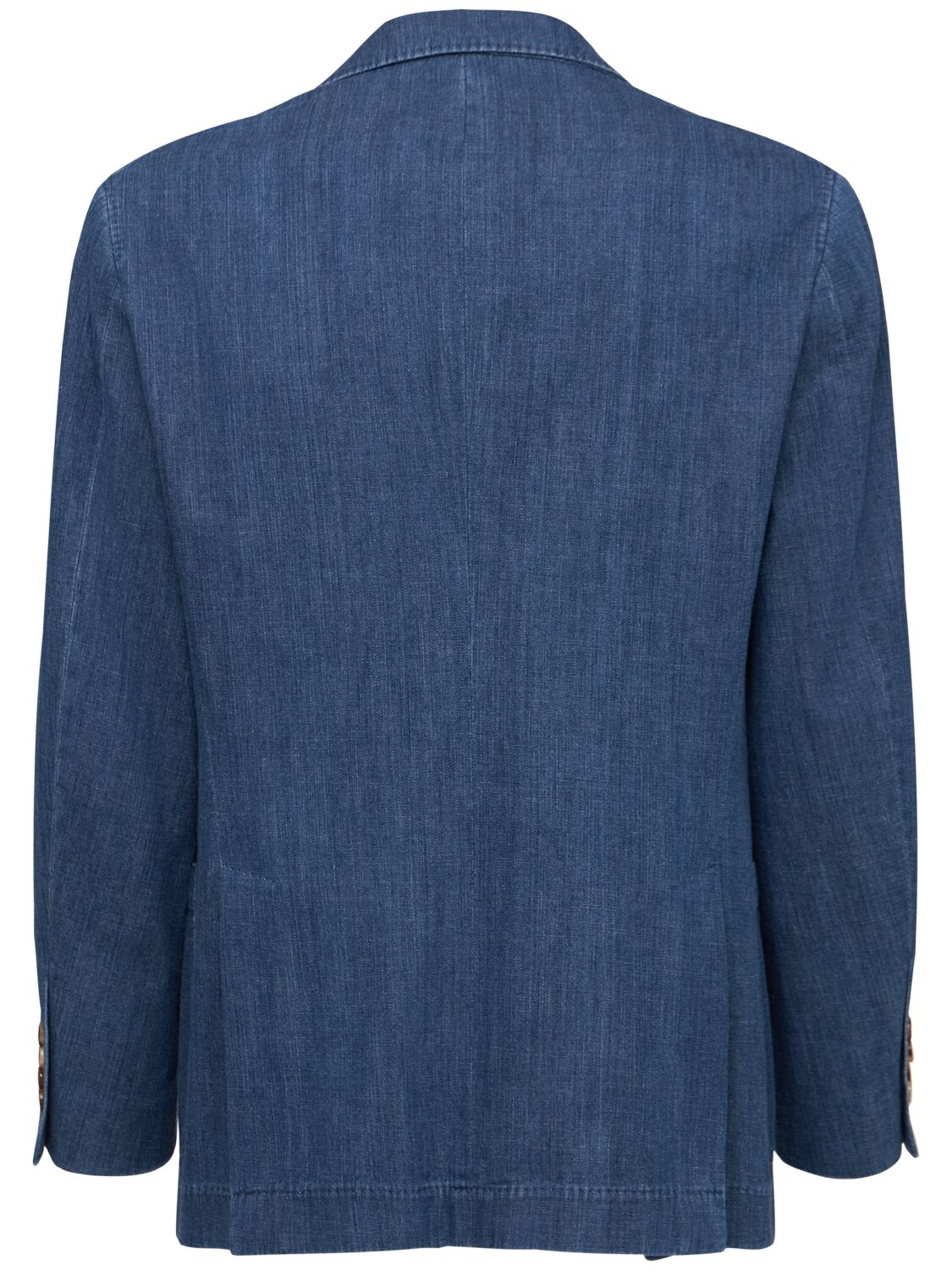 Brunello Cucinelli Double Breast Denim Blazer In Blue