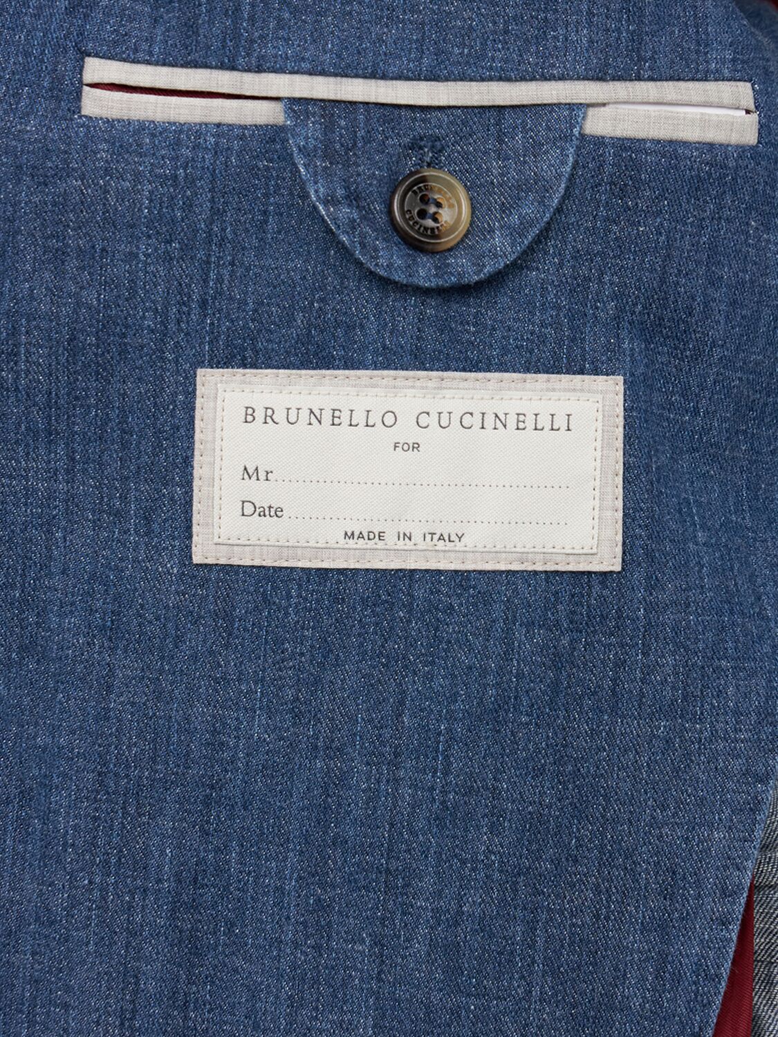 Brunello Cucinelli Double Breast Denim Blazer In Blue