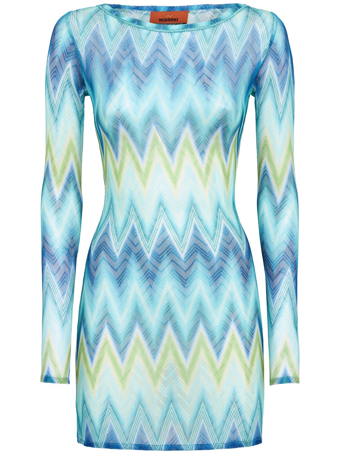 MISSONI Printed Degradé Long Sleeve Dress