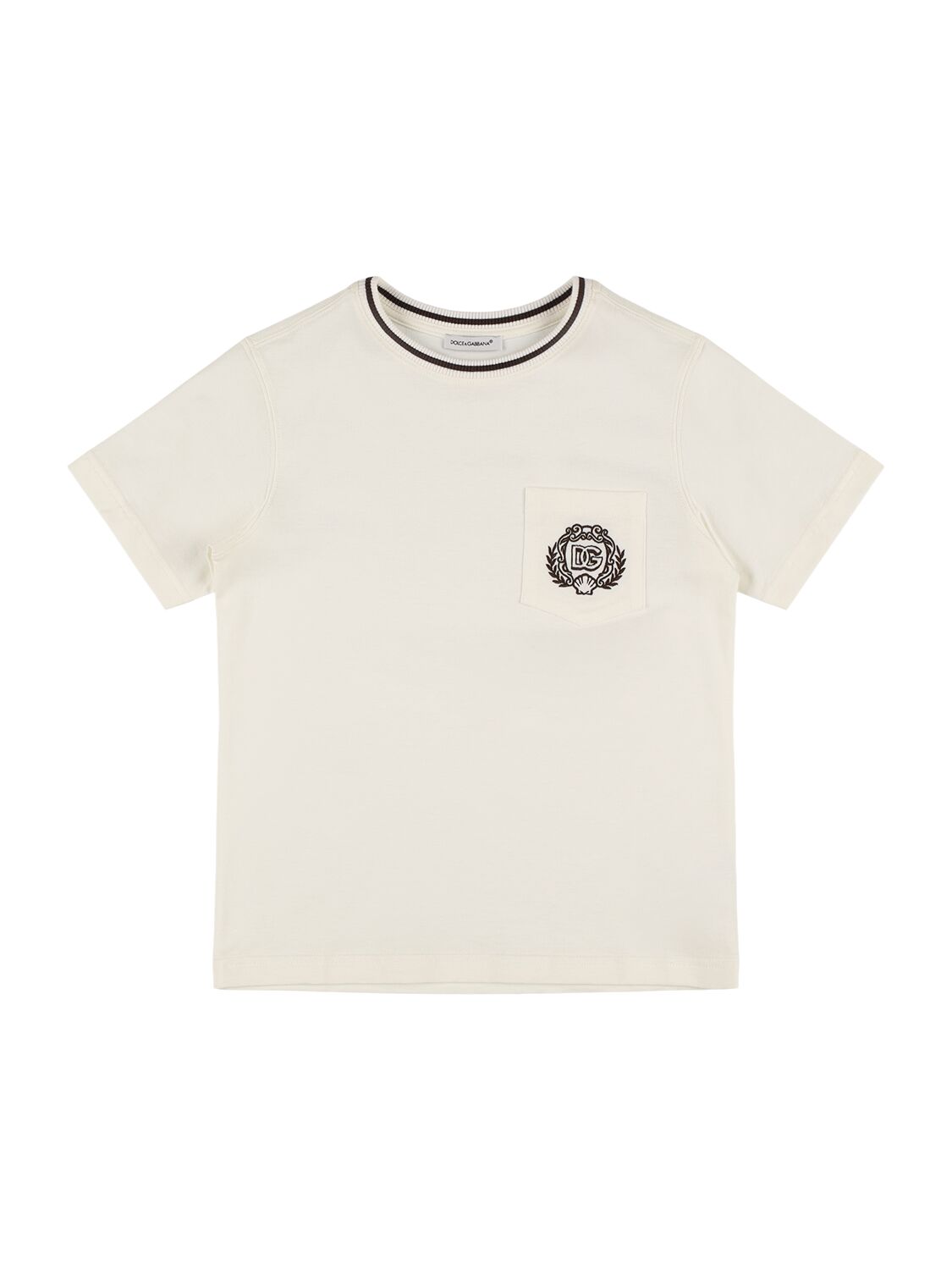 DOLCE & GABBANA Embroidered Cotton Jersey T-shirt