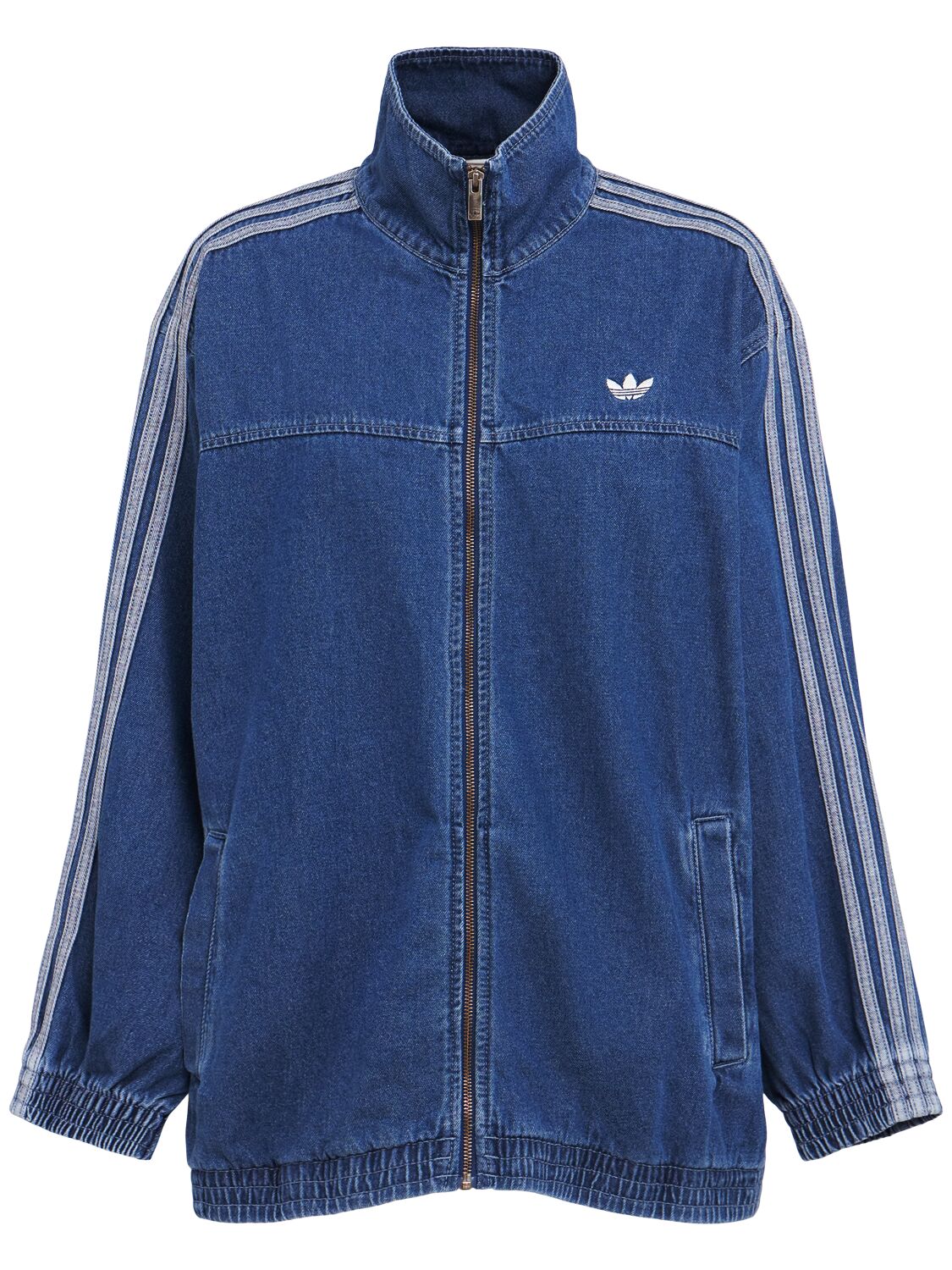 Oversized Denim Track Top