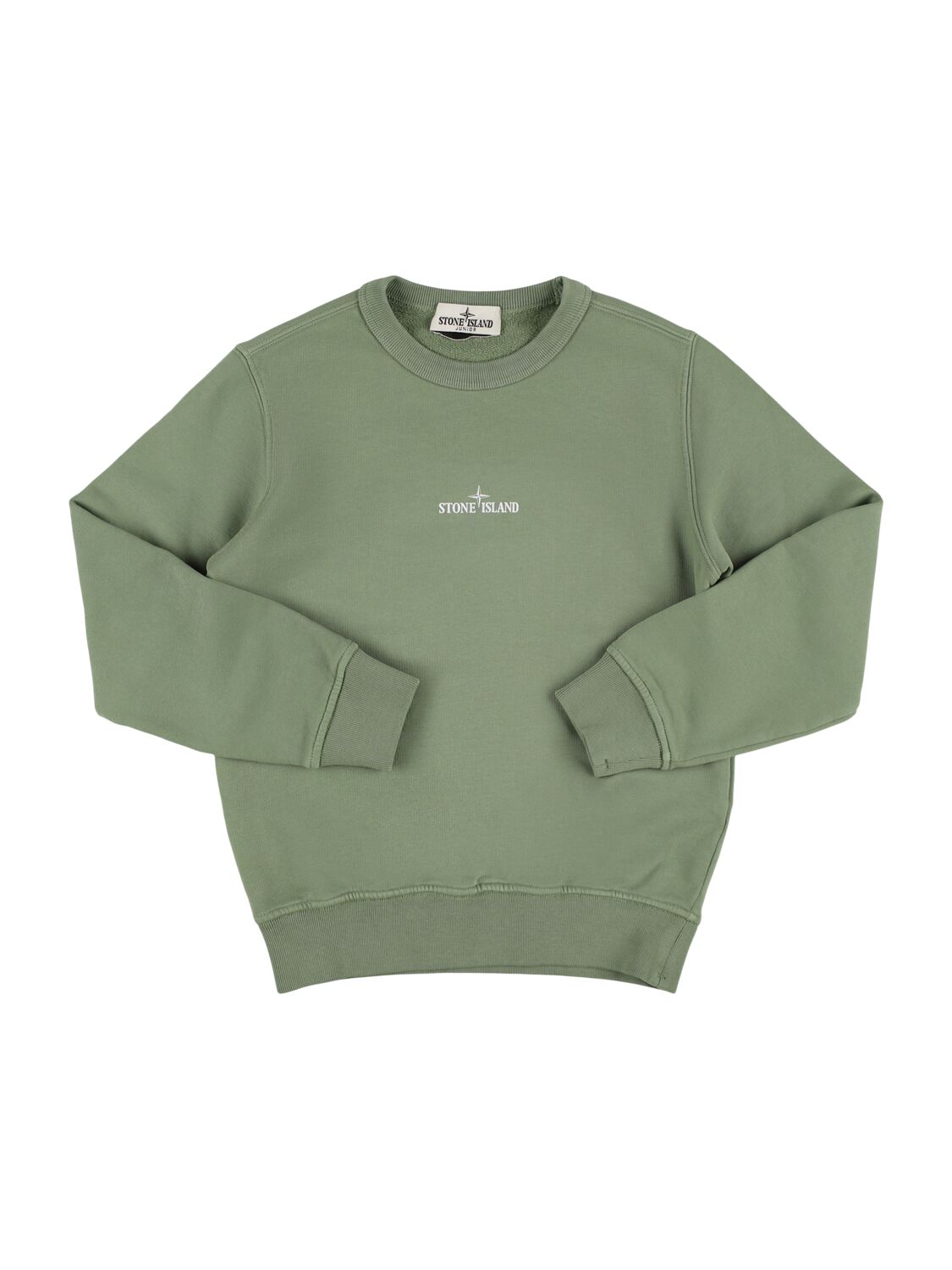 Stone Island Organic Cotton Sweatshirt In Green