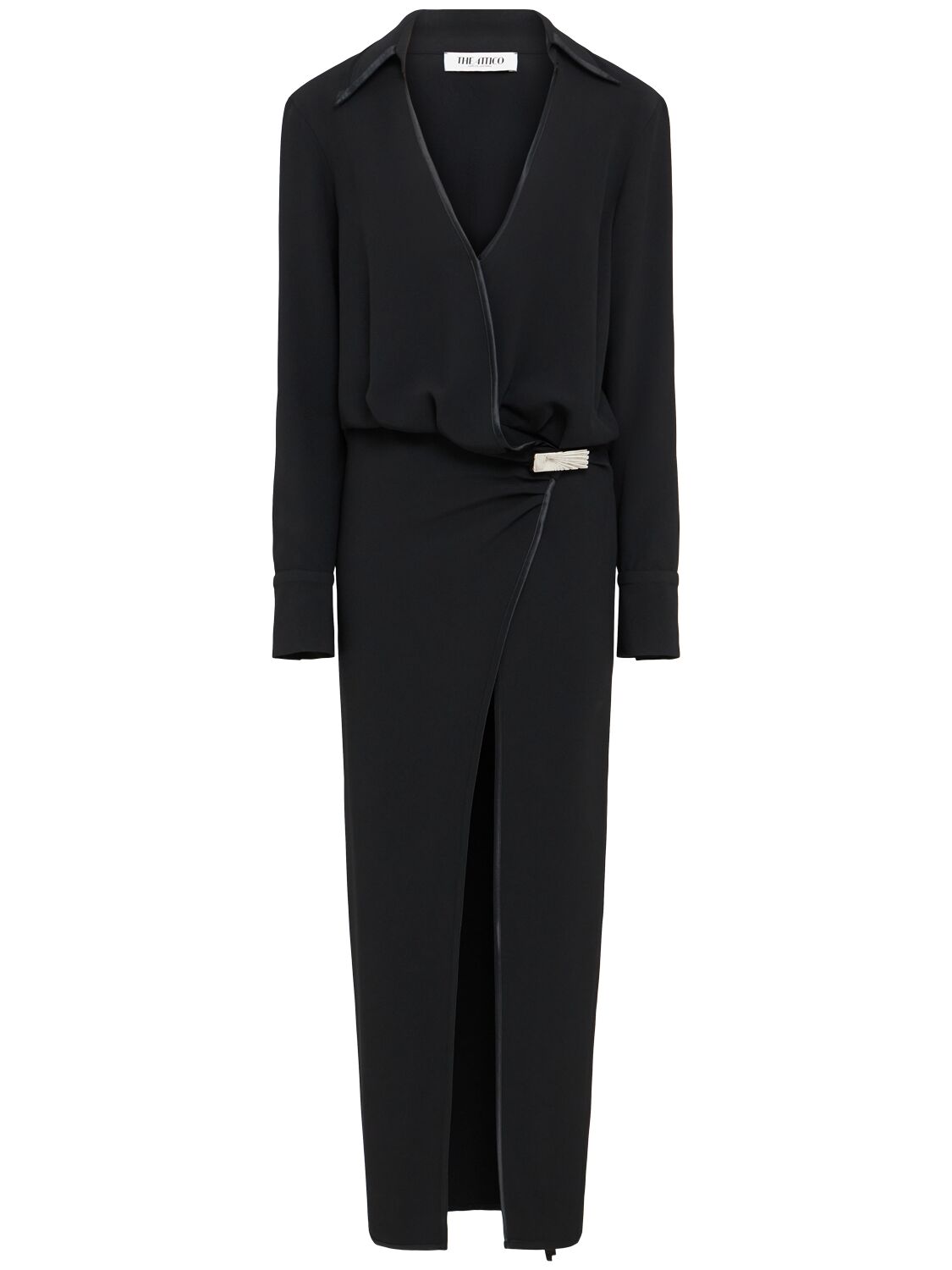 Robe Longue À Décolleté En V En Mélange De Viscose - THE ATTICO - Modalova