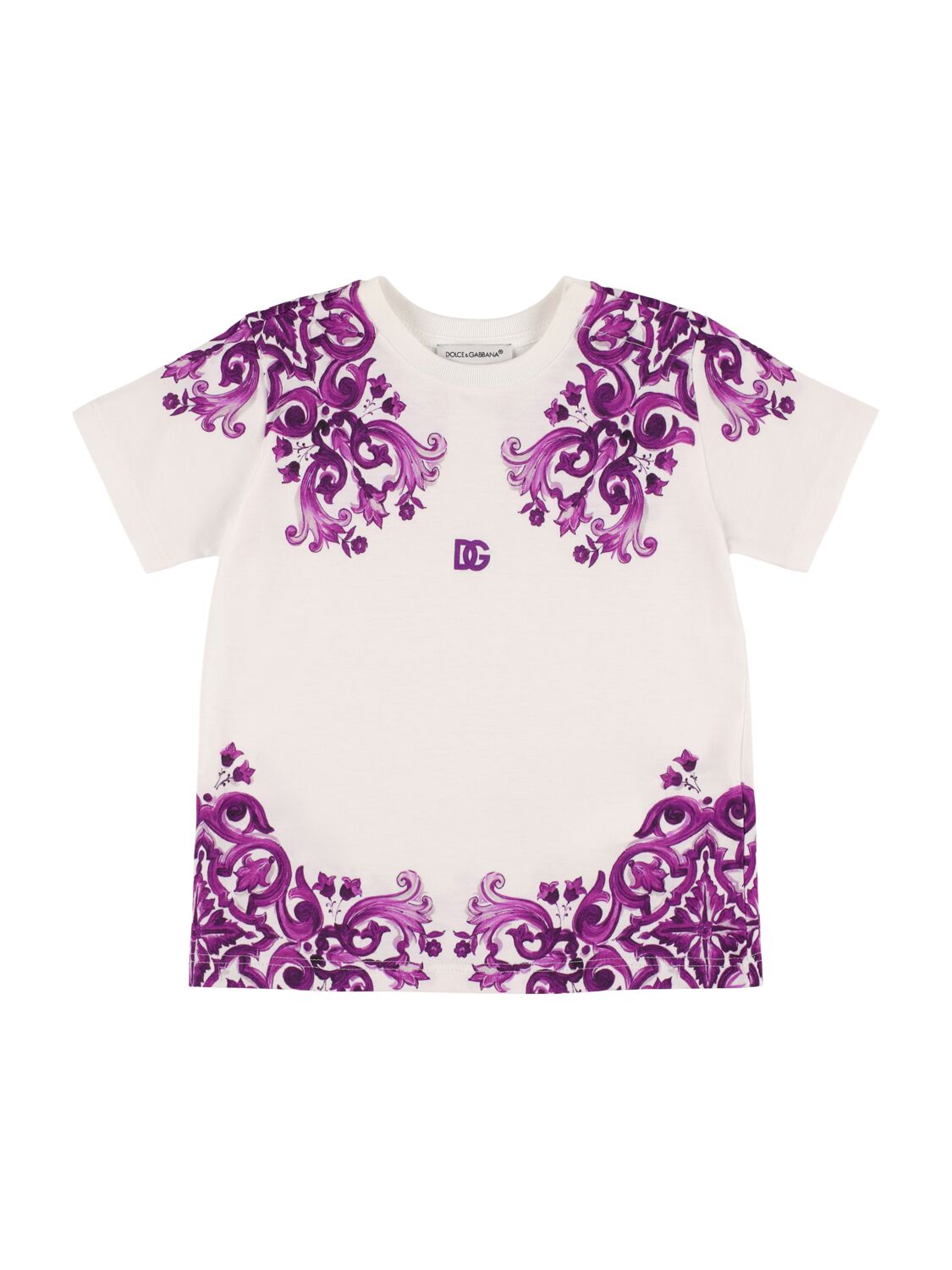 Dolce & Gabbana Printed Cotton Jersey T-shirt In Multi