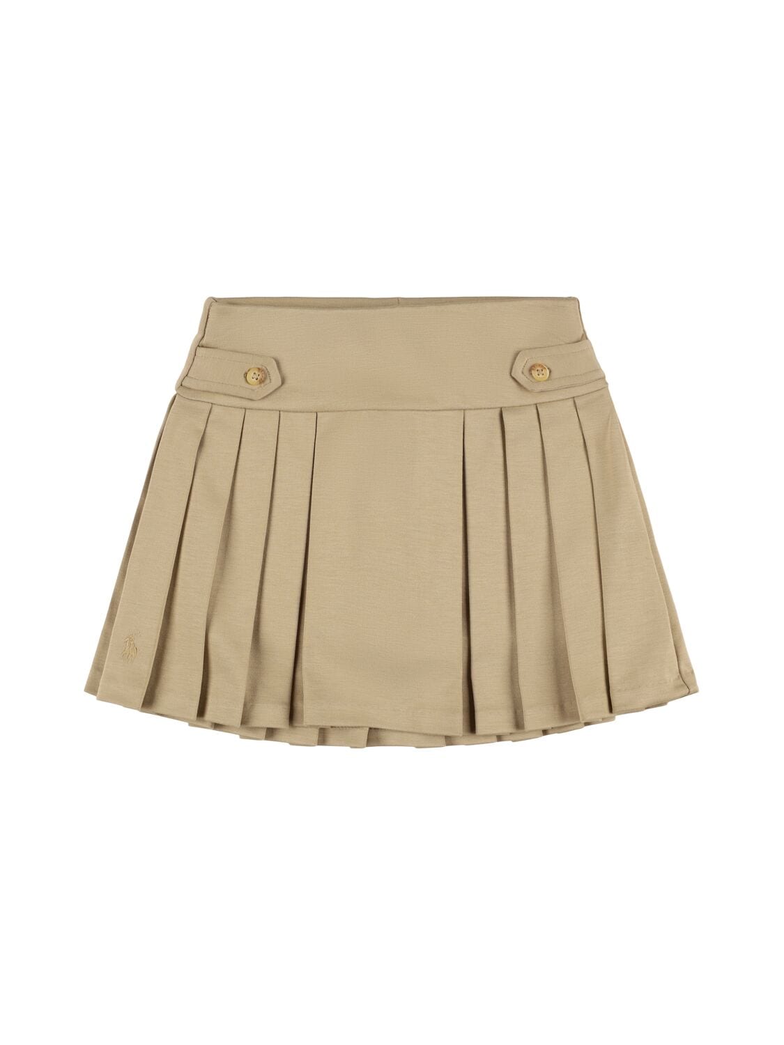 Pleated Gabardine Skirt