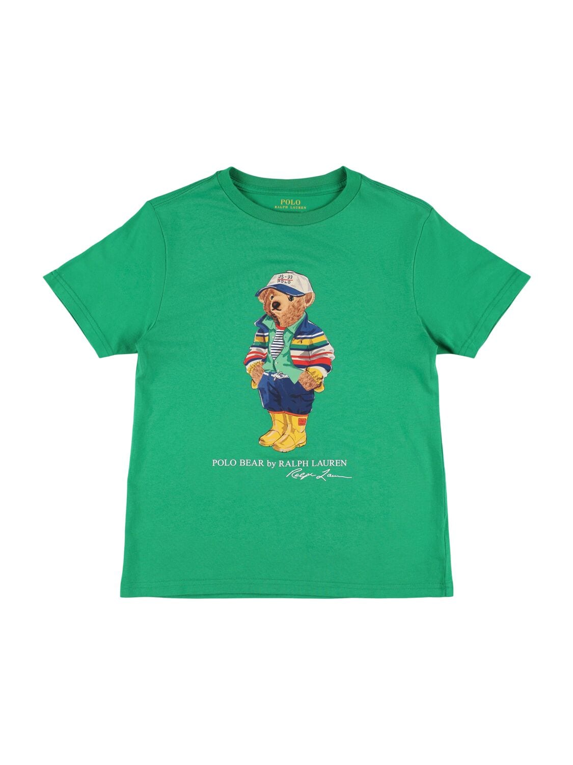 Bear Print Cotton Jersey T-shirt
