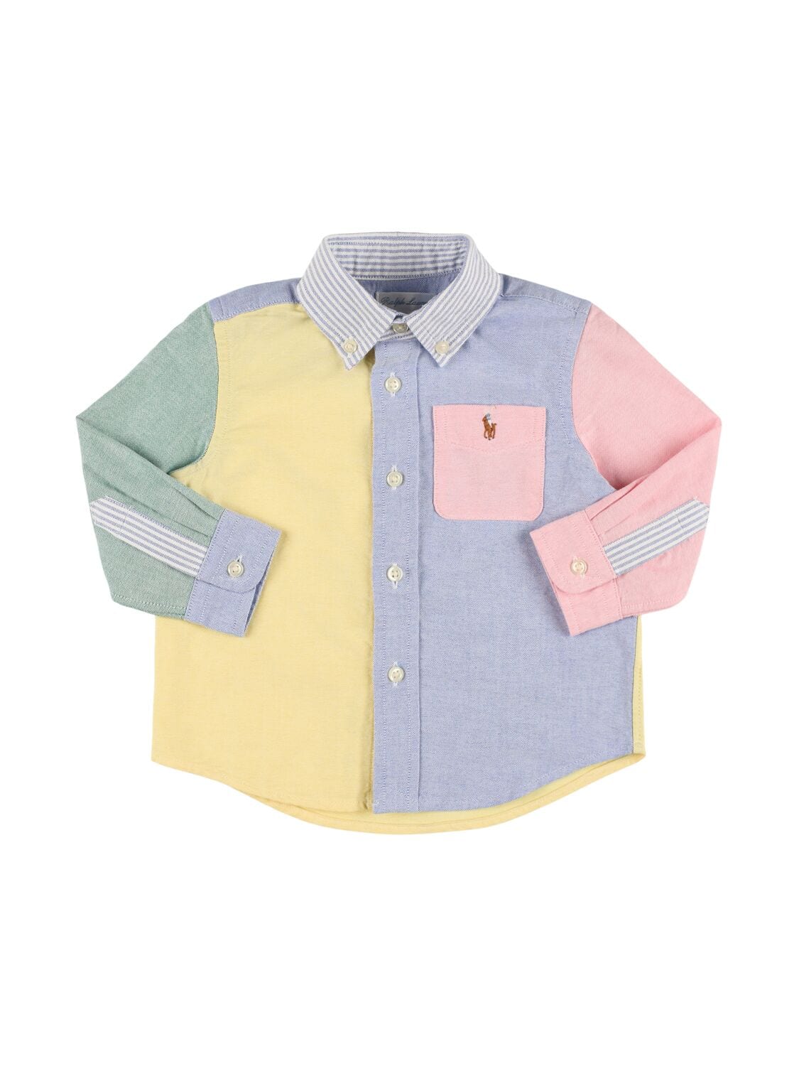 Color Block Otton Poplin Shirt W/logo