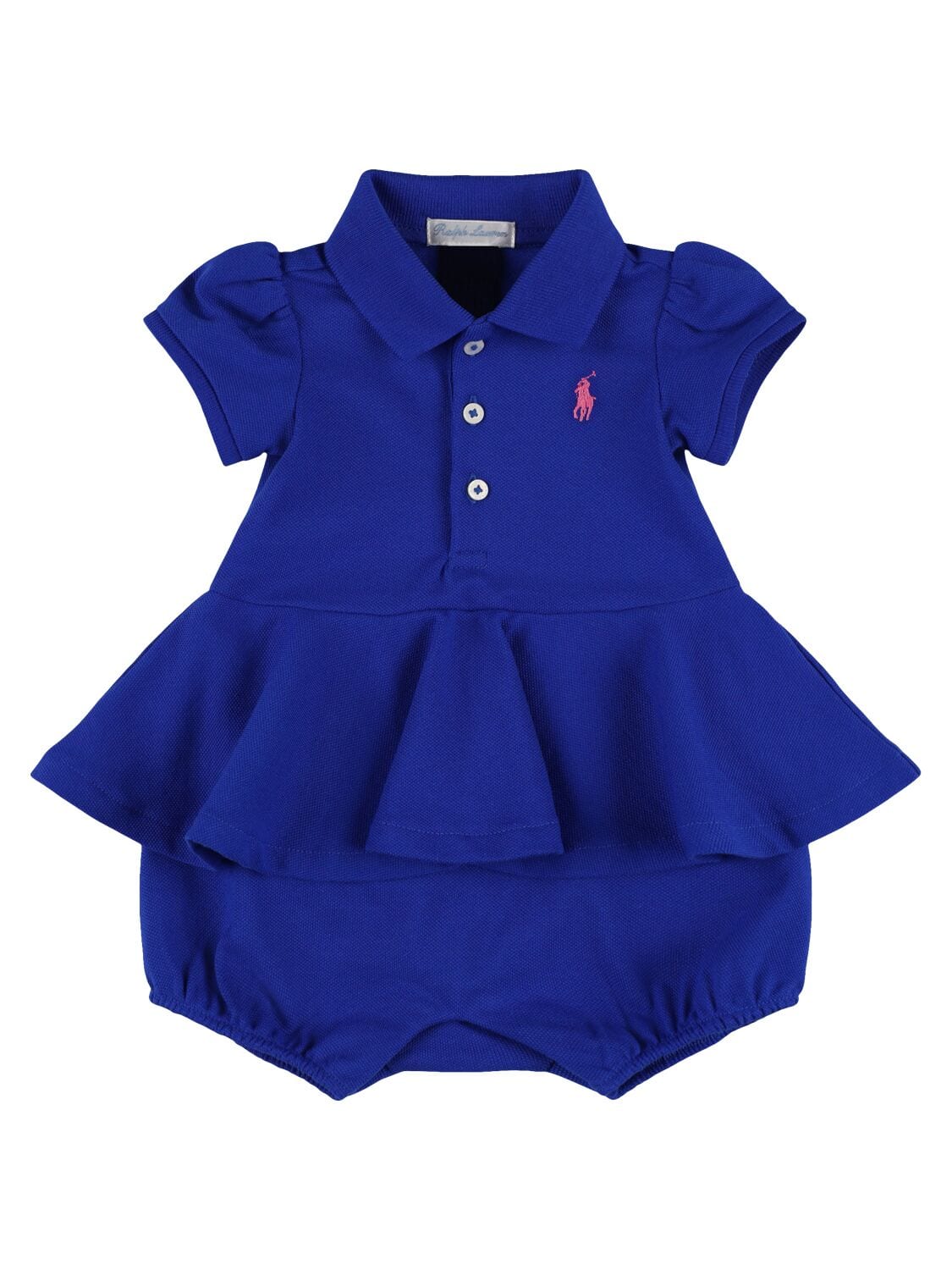 Cotton Blend Romper W/ Logo