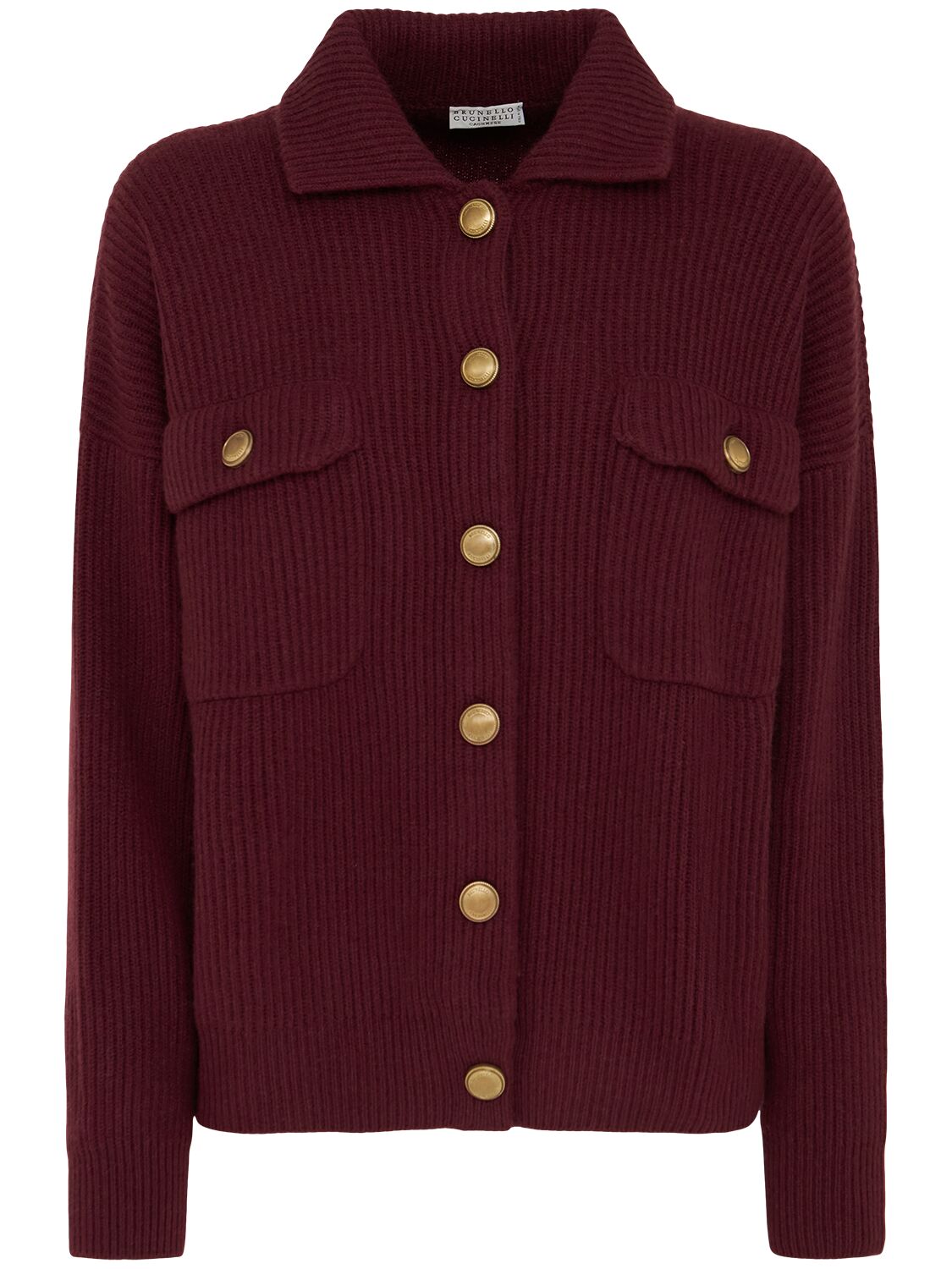 Cardigan Boutonné En Maille Côtelée - BRUNELLO CUCINELLI - Modalova