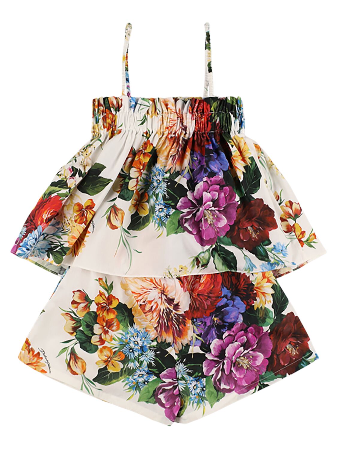 Dolce & Gabbana Printed Cotton Poplin Top & Shorts