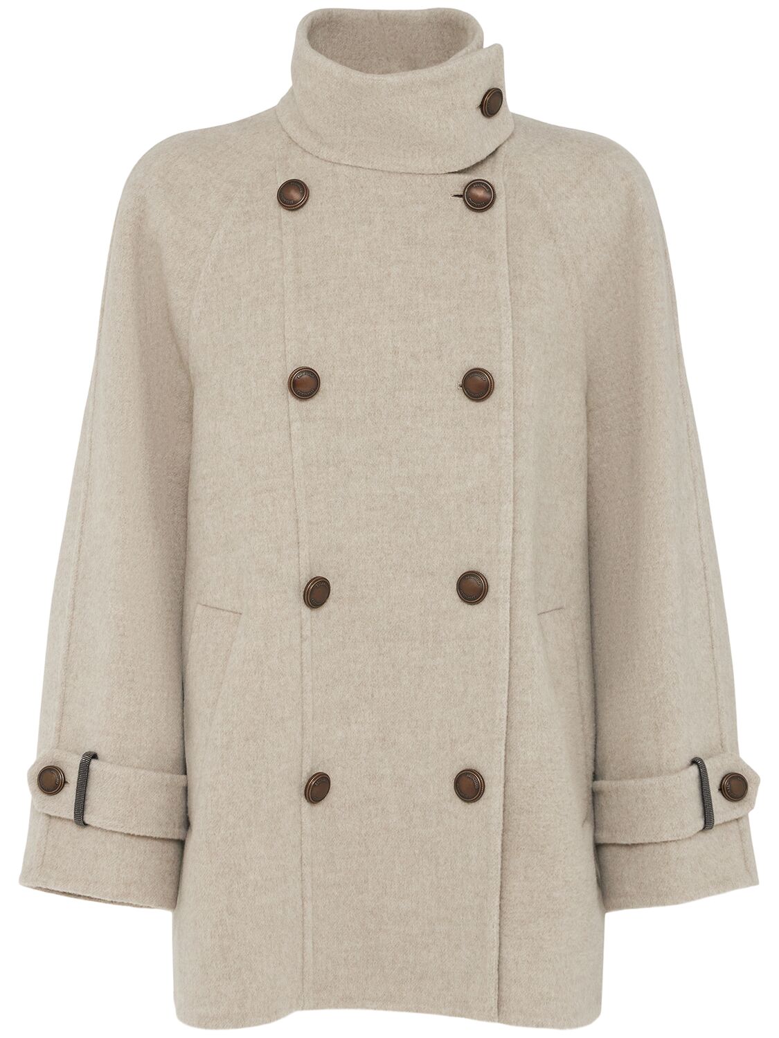 Double Breast Wool Blend Short Coat