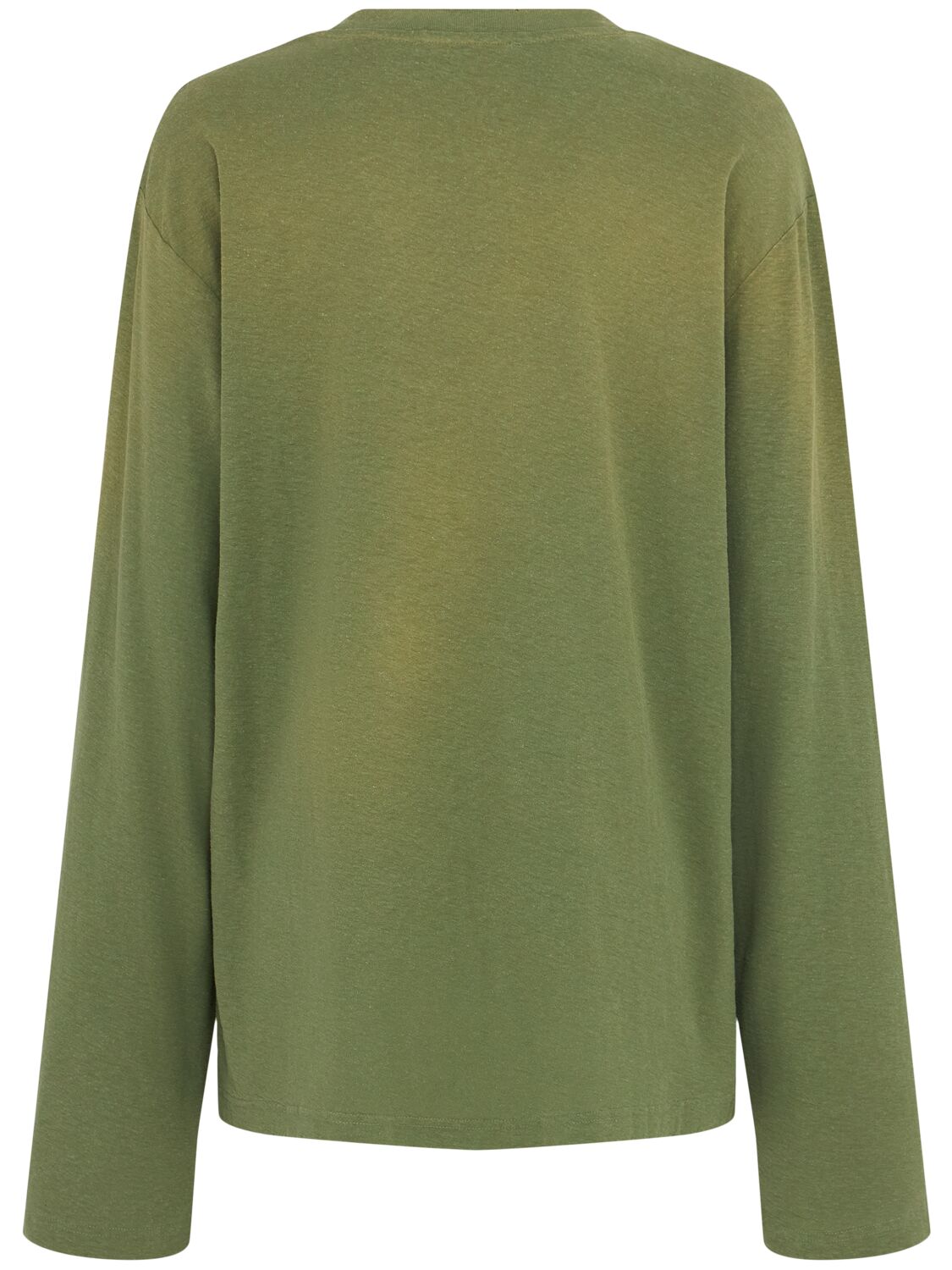 Acne Studios Logo Printed Cotton And Hemp T-shirt