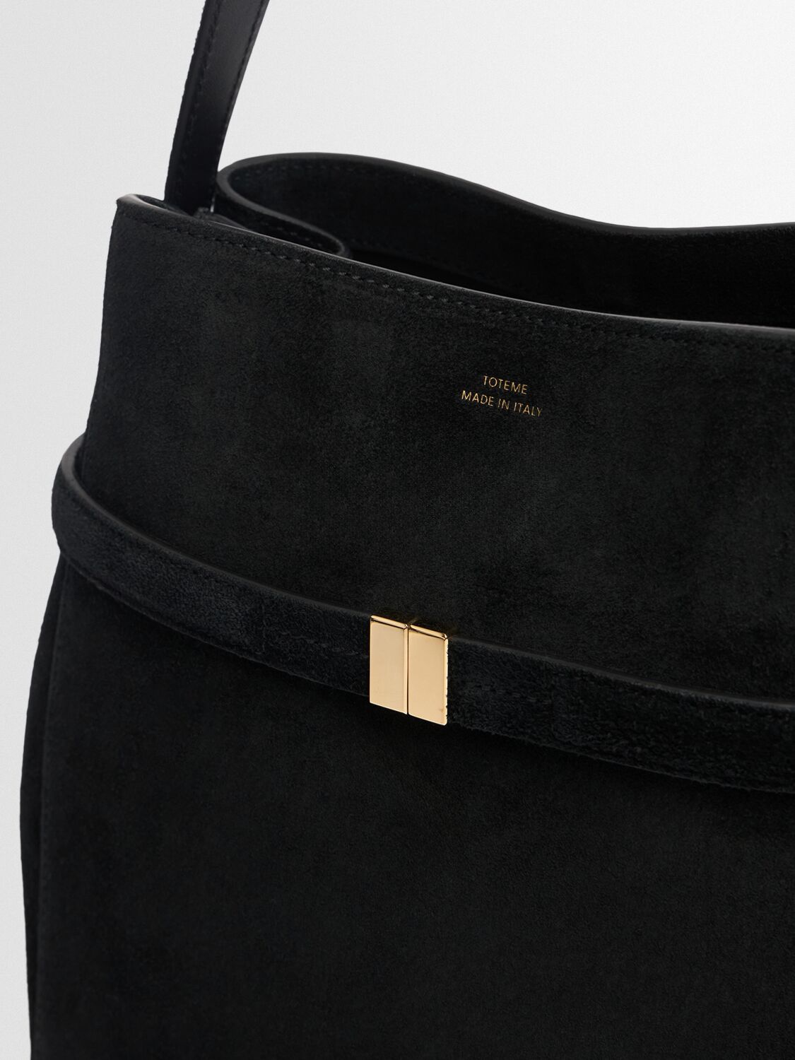 Totême Belted Suede Bucket Bag