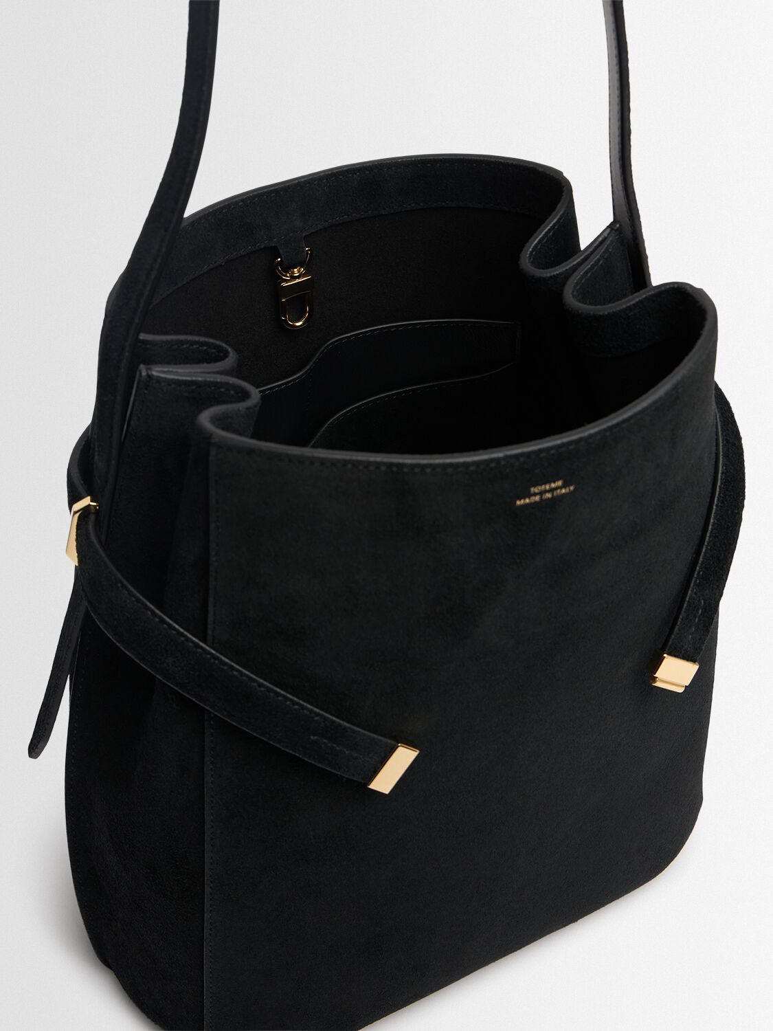Totême Belted Suede Bucket Bag