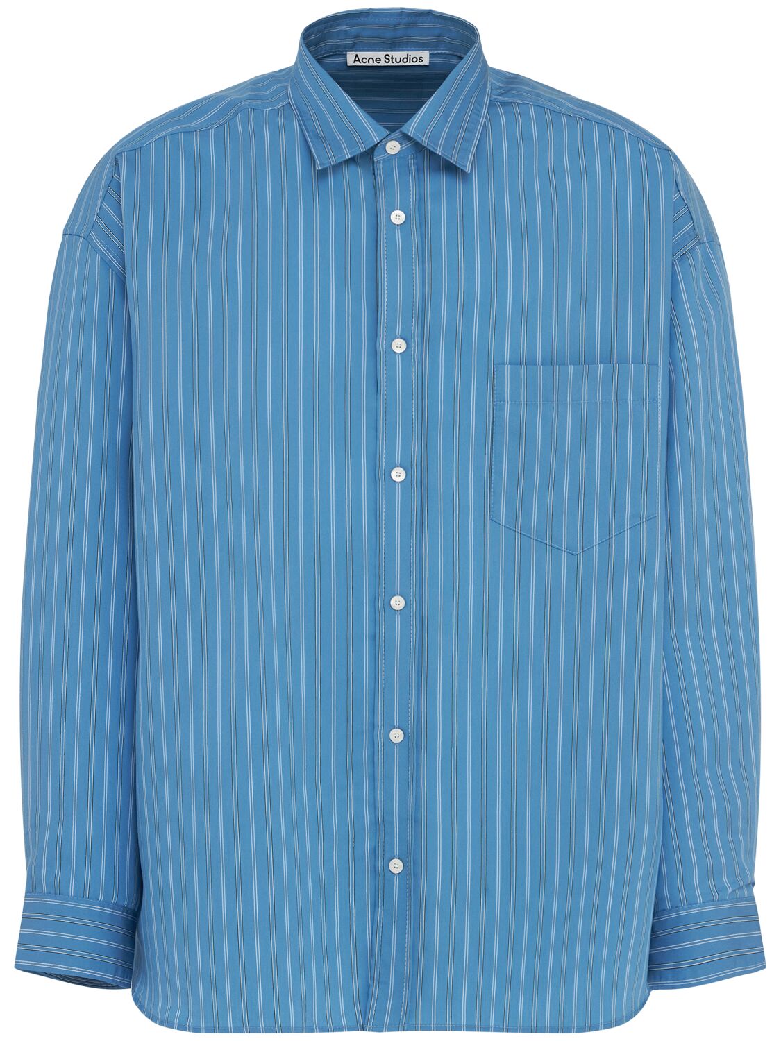 Chemise Rayée À Manches Longues En Lyocell - ACNE STUDIOS - Modalova