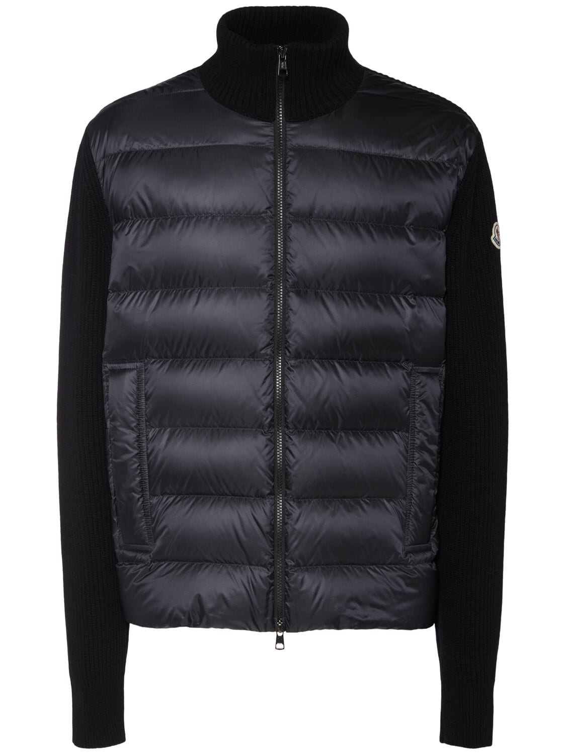 Padded Wool & Cashmere Zip-up Cardigan