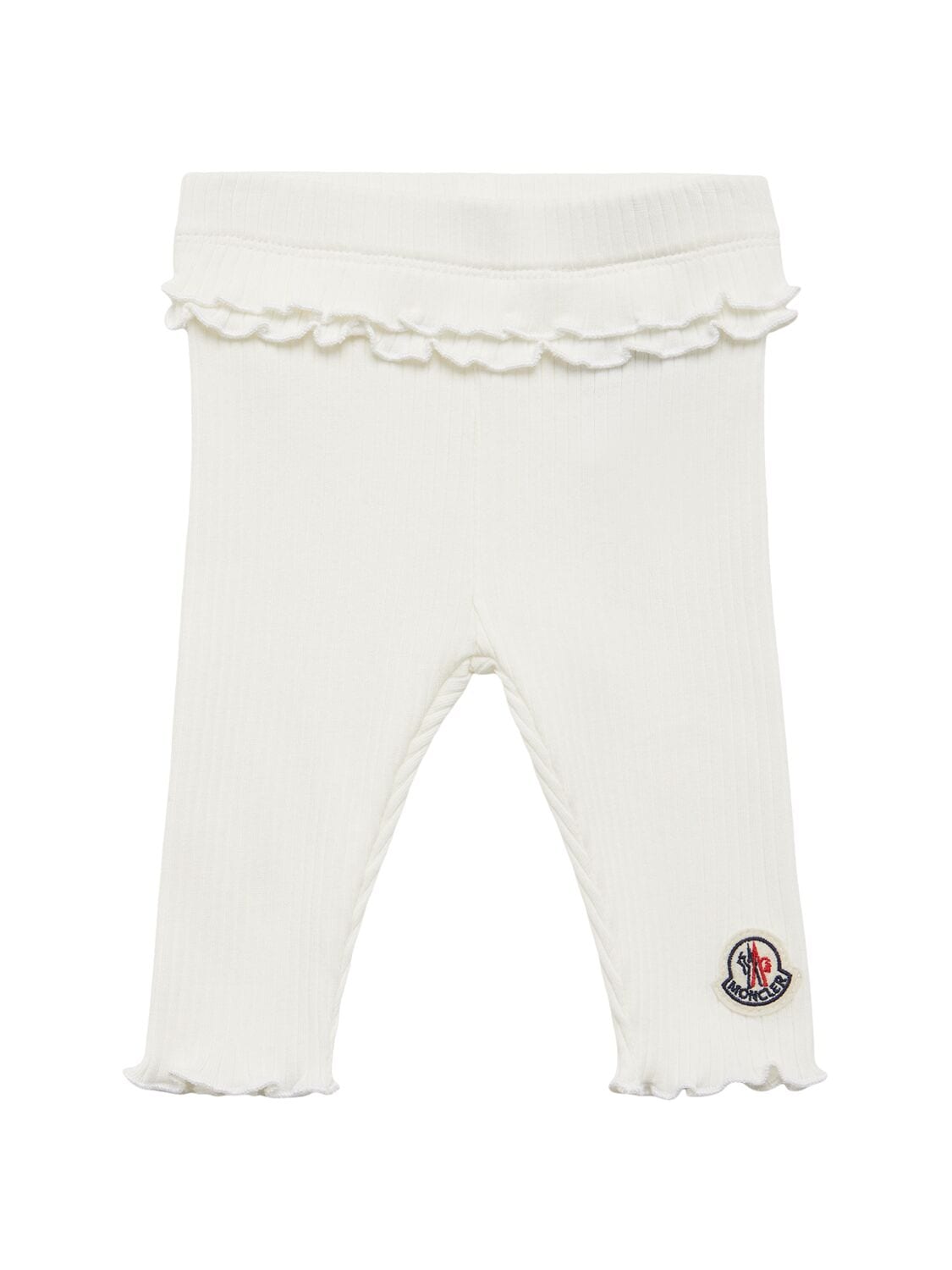 Logo Ruffled Cotton Leggings