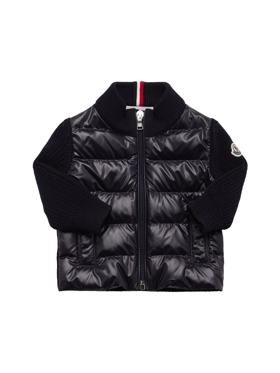 Wool & Tech Down Zip-up Cardigan