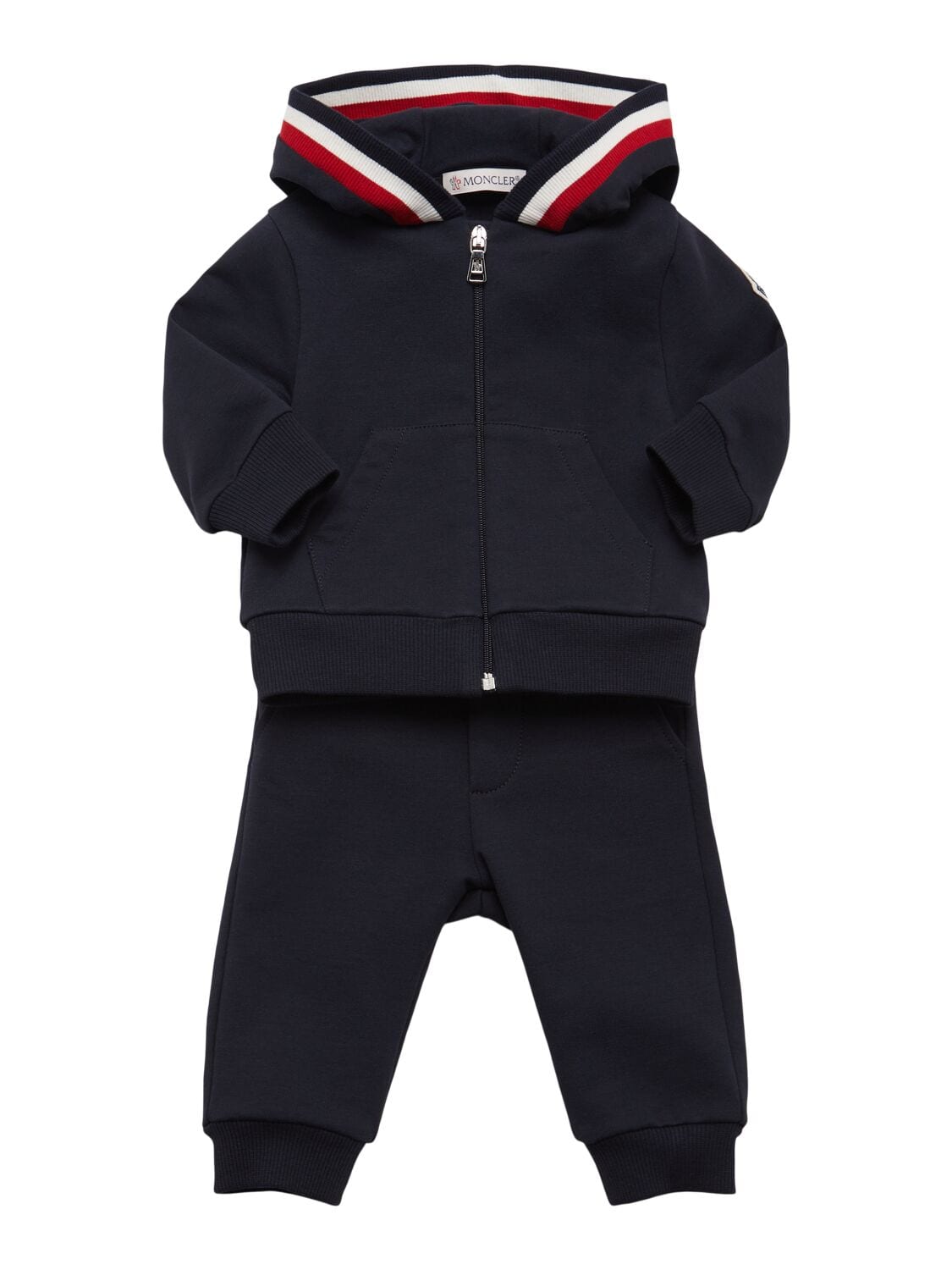 Tricolor-trimmed Cotton Set
