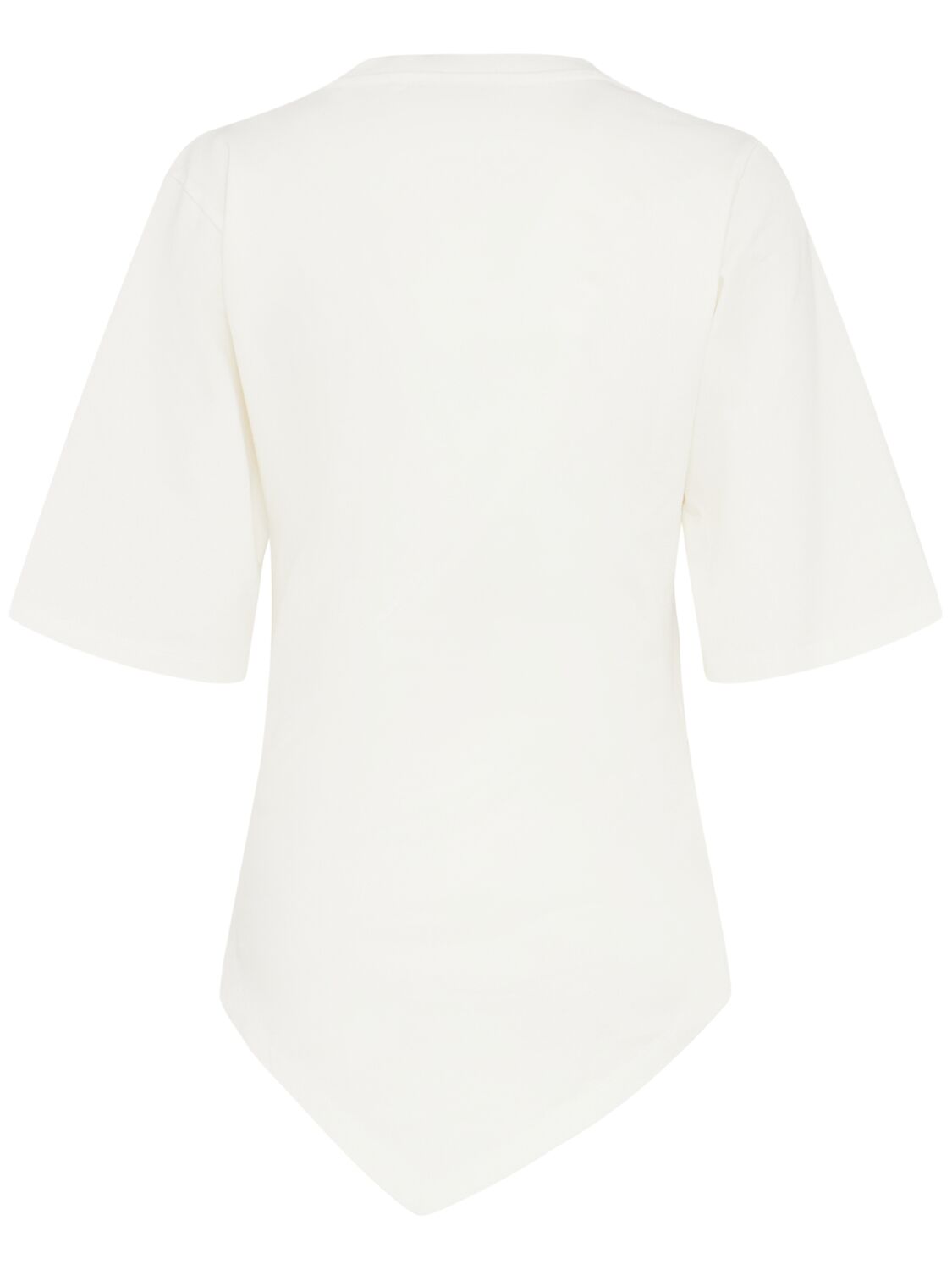 Rohe Asymmetrical White Organic Cotton Woven T-shirt In White