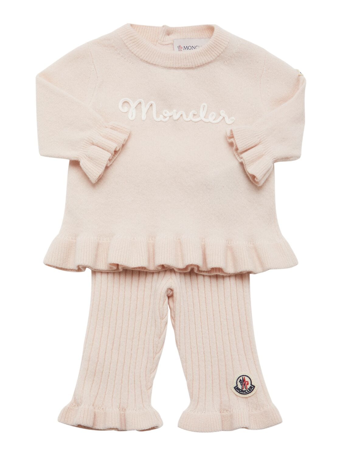 Logo Ruffled Wool & Cashmere Set