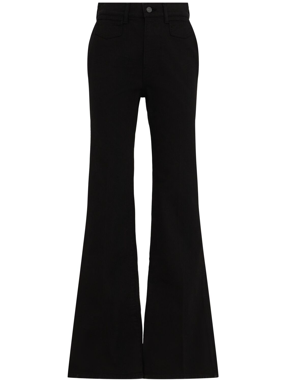 Tom Ford Stretch Denim Wide Flared Jeans In Black