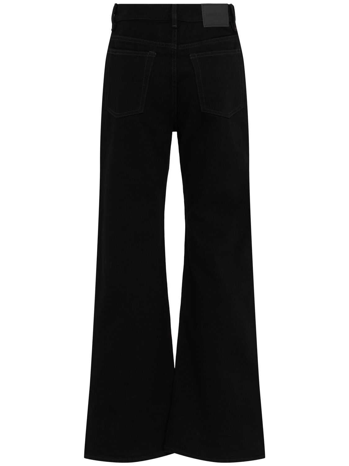 Acne Studios 5-pocket Flared Organic Cotton Jeans In Black