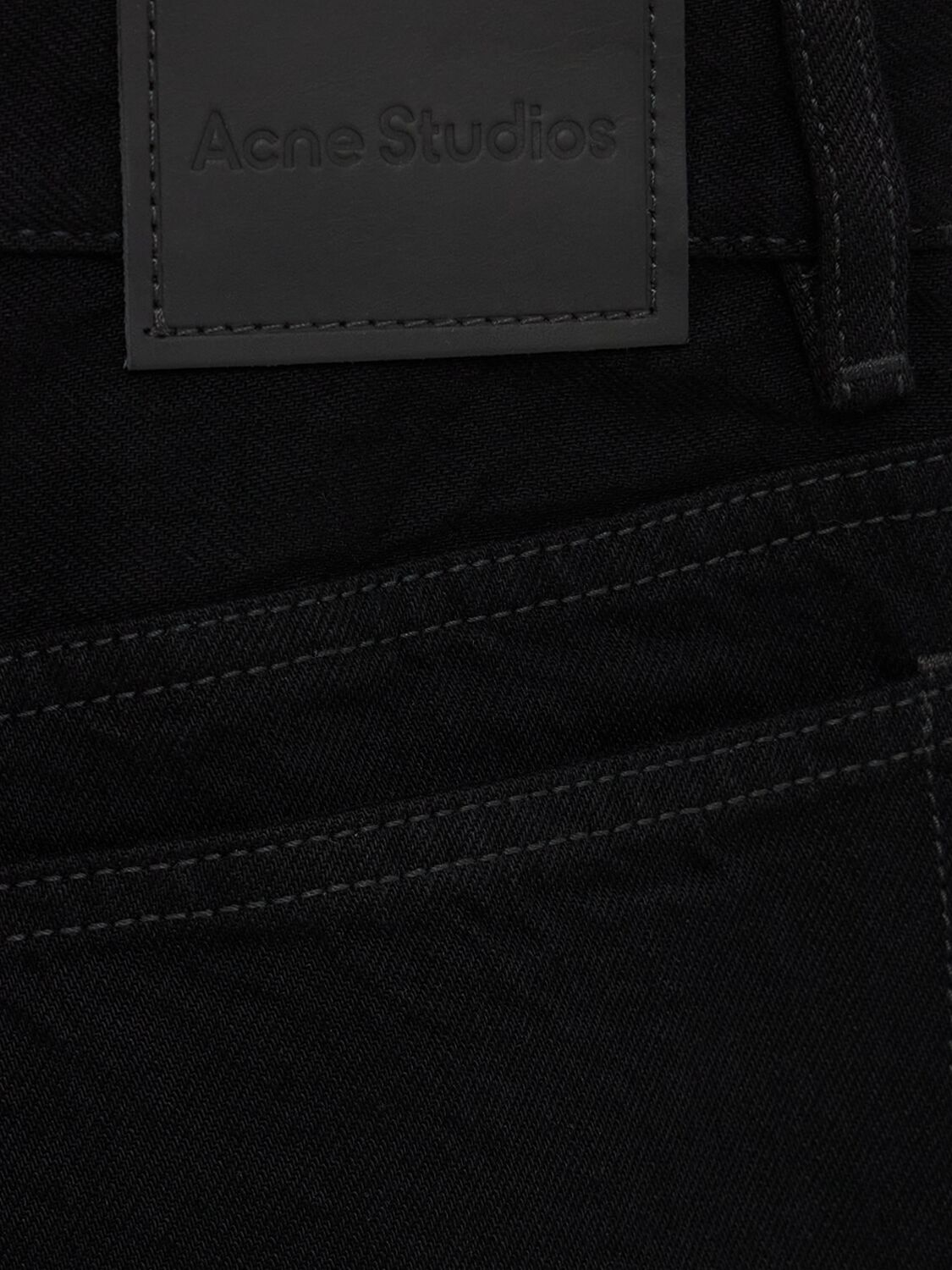 Acne Studios 5-pocket Flared Organic Cotton Jeans In Black