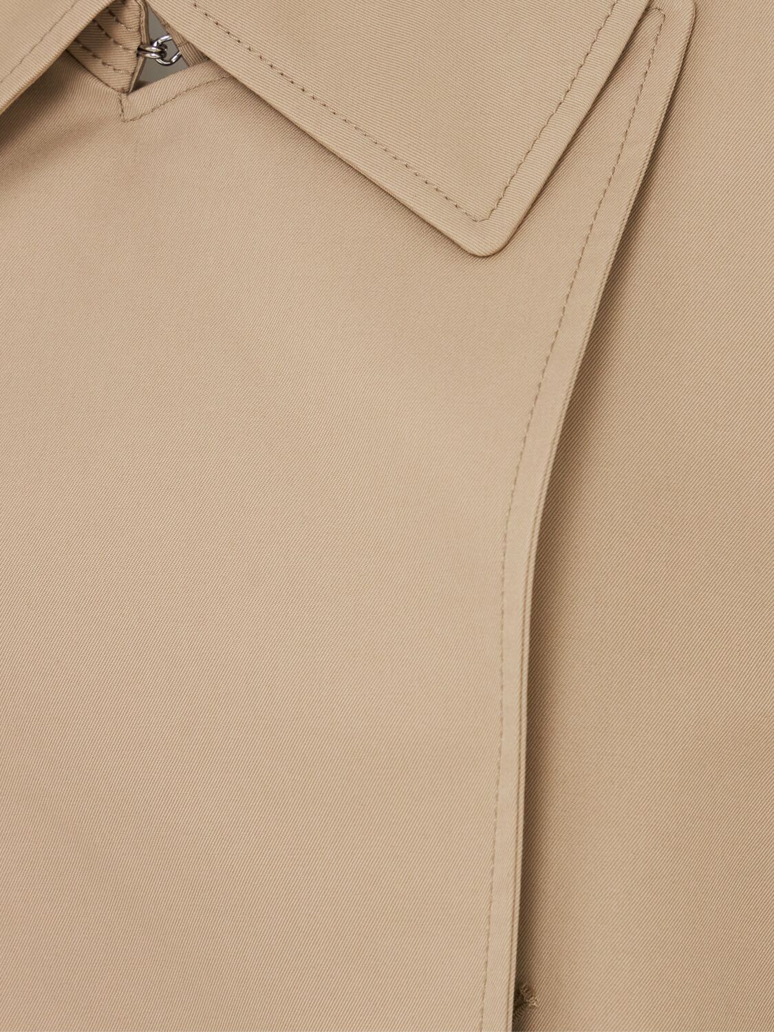 Attico Cotton Trench Coat Coats And Trench Coats Beige
