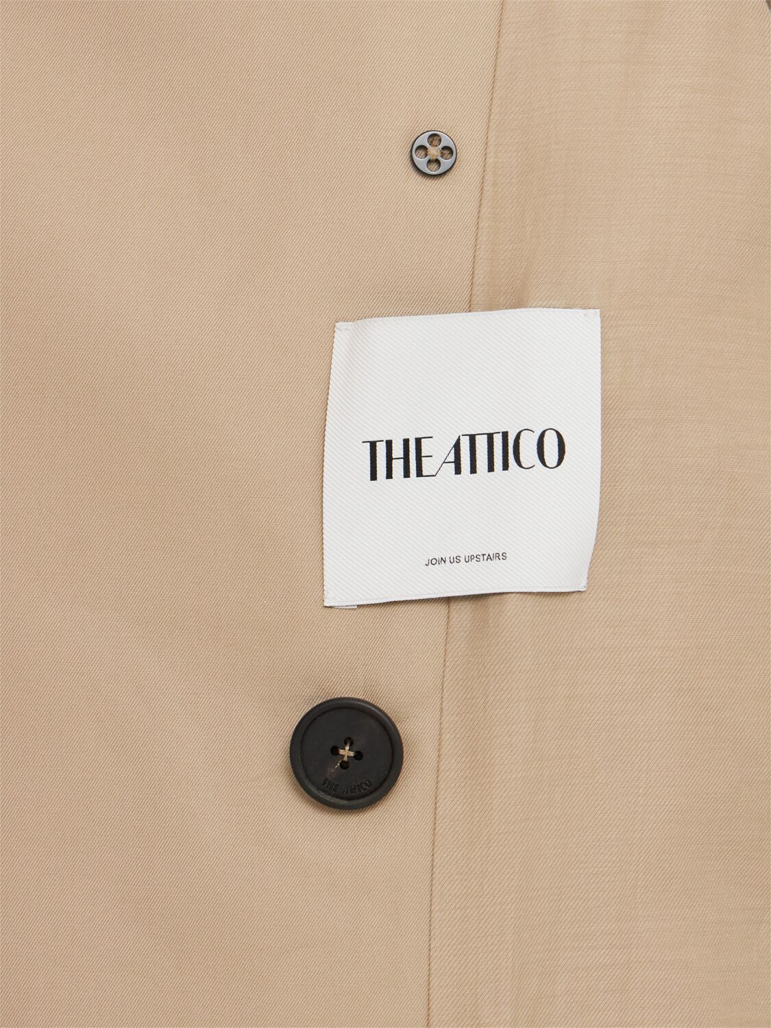 Attico Cotton Trench Coat Coats And Trench Coats Beige