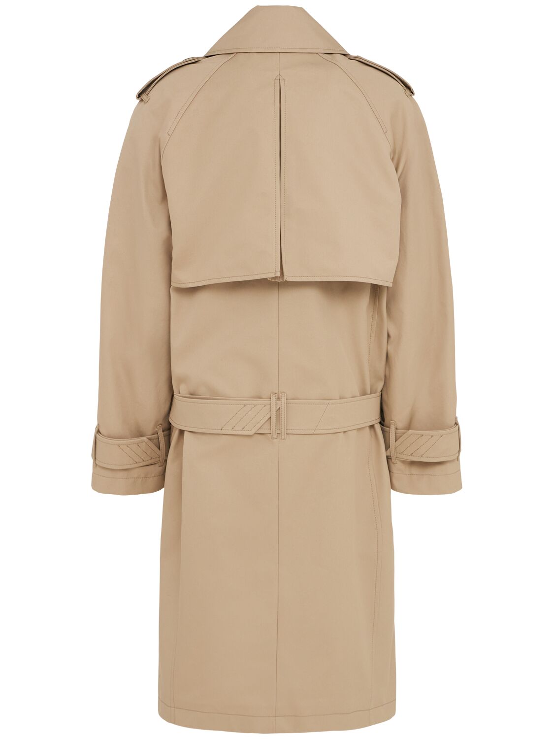 Attico Cotton Trench Coat Coats And Trench Coats Beige